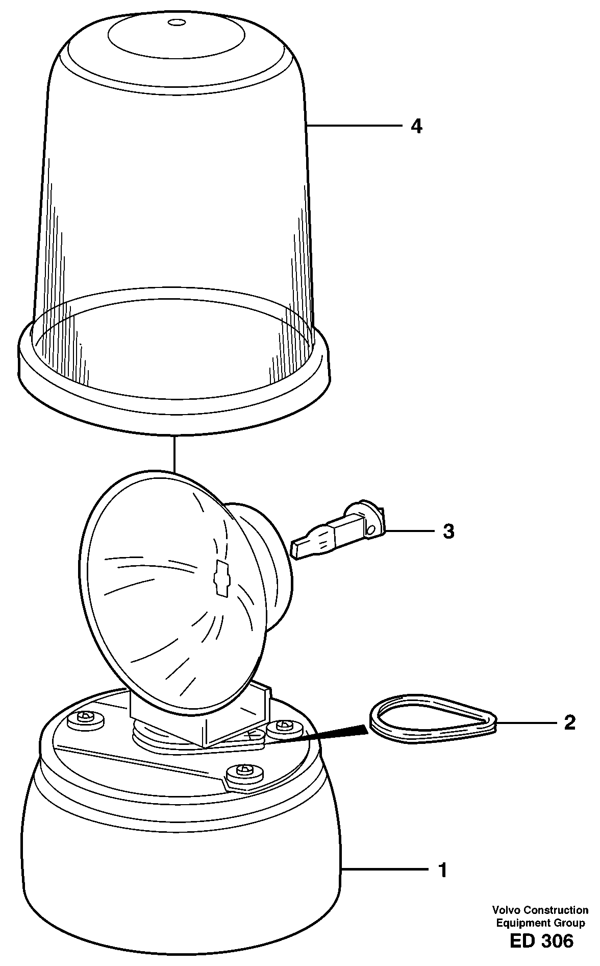 Rotating beacon.  93799 — volvo parts diagram