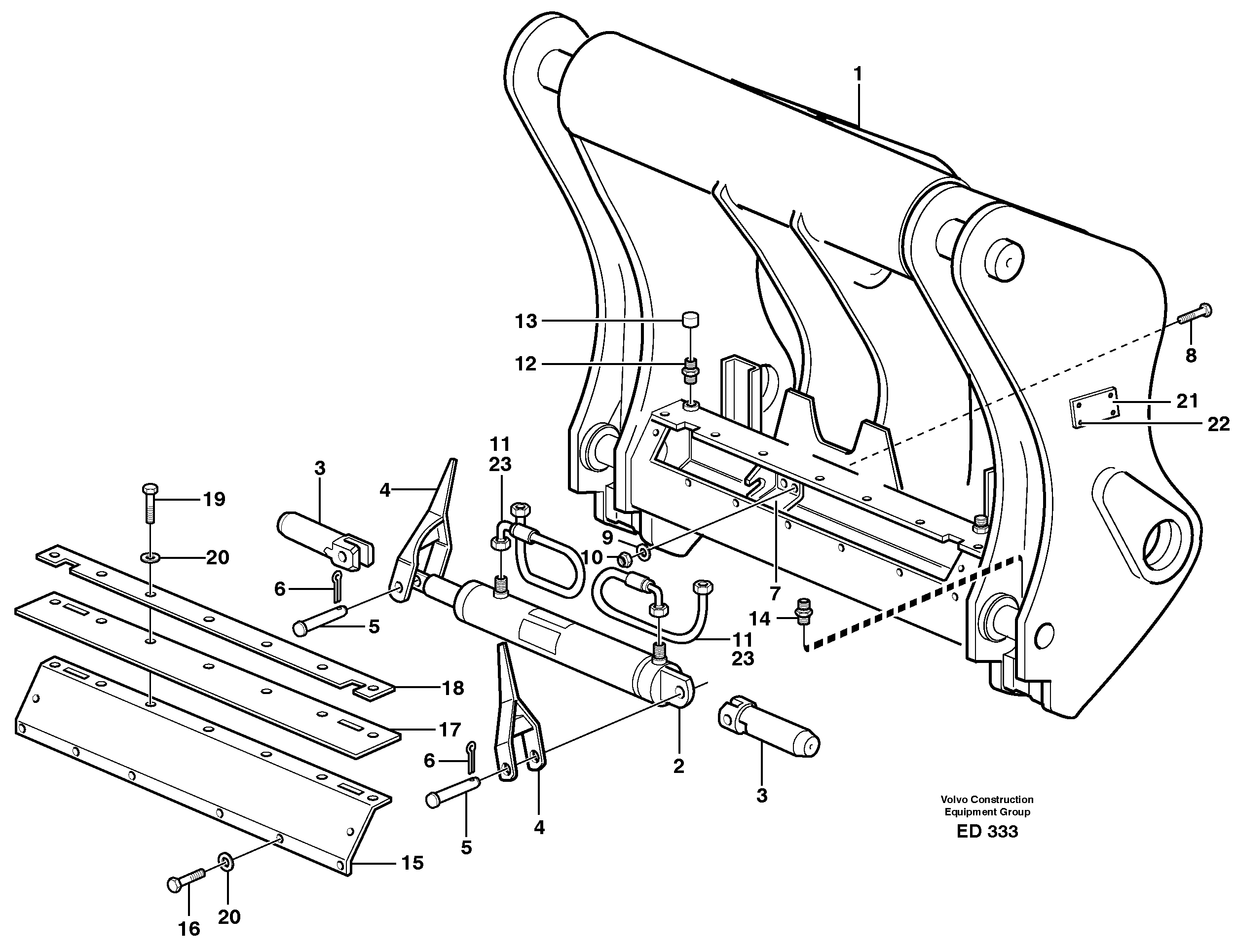 Attachment bracket  80009 — volvo parts diagram