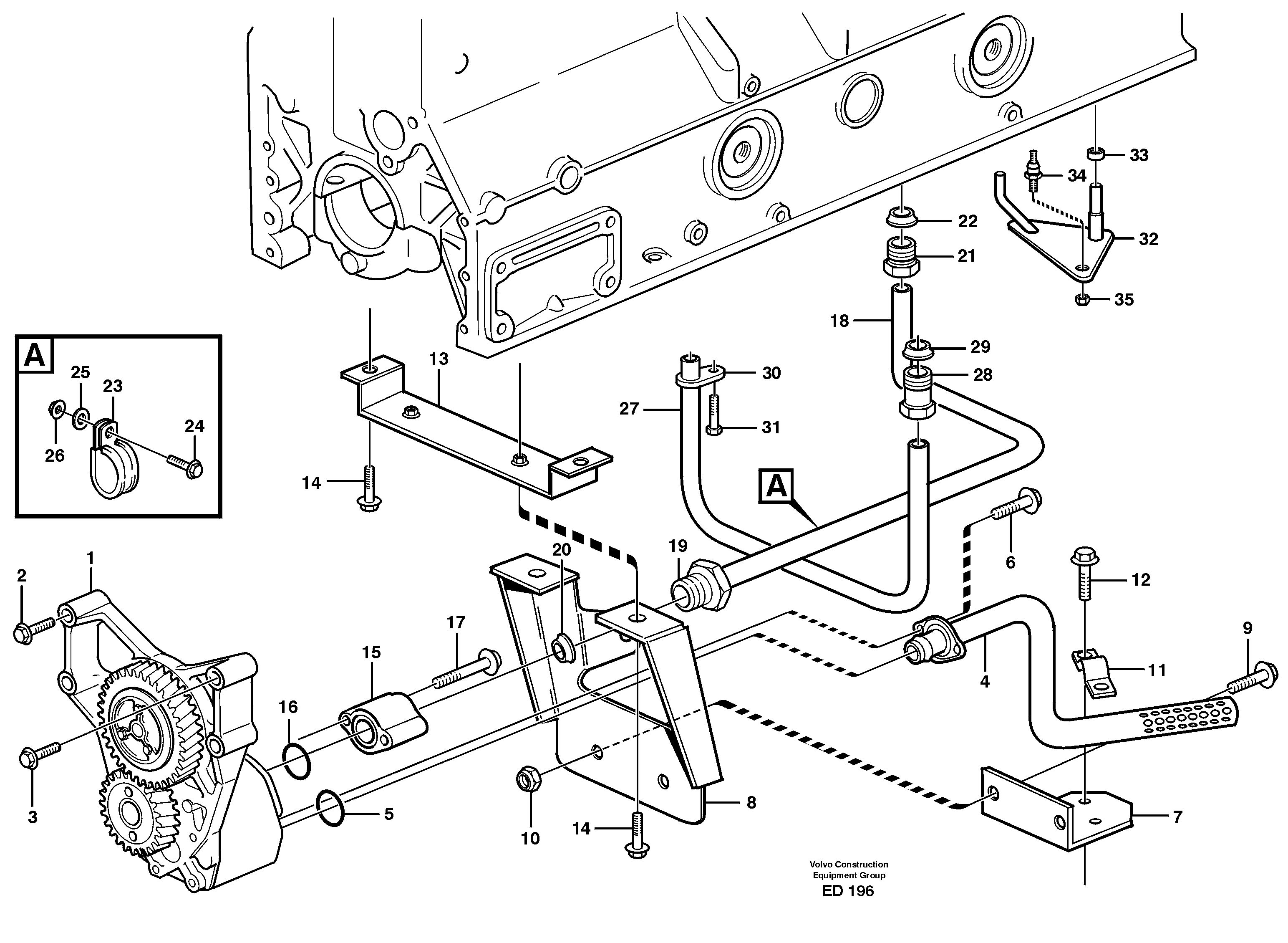 Lubricating oil system — volvo parts diagram