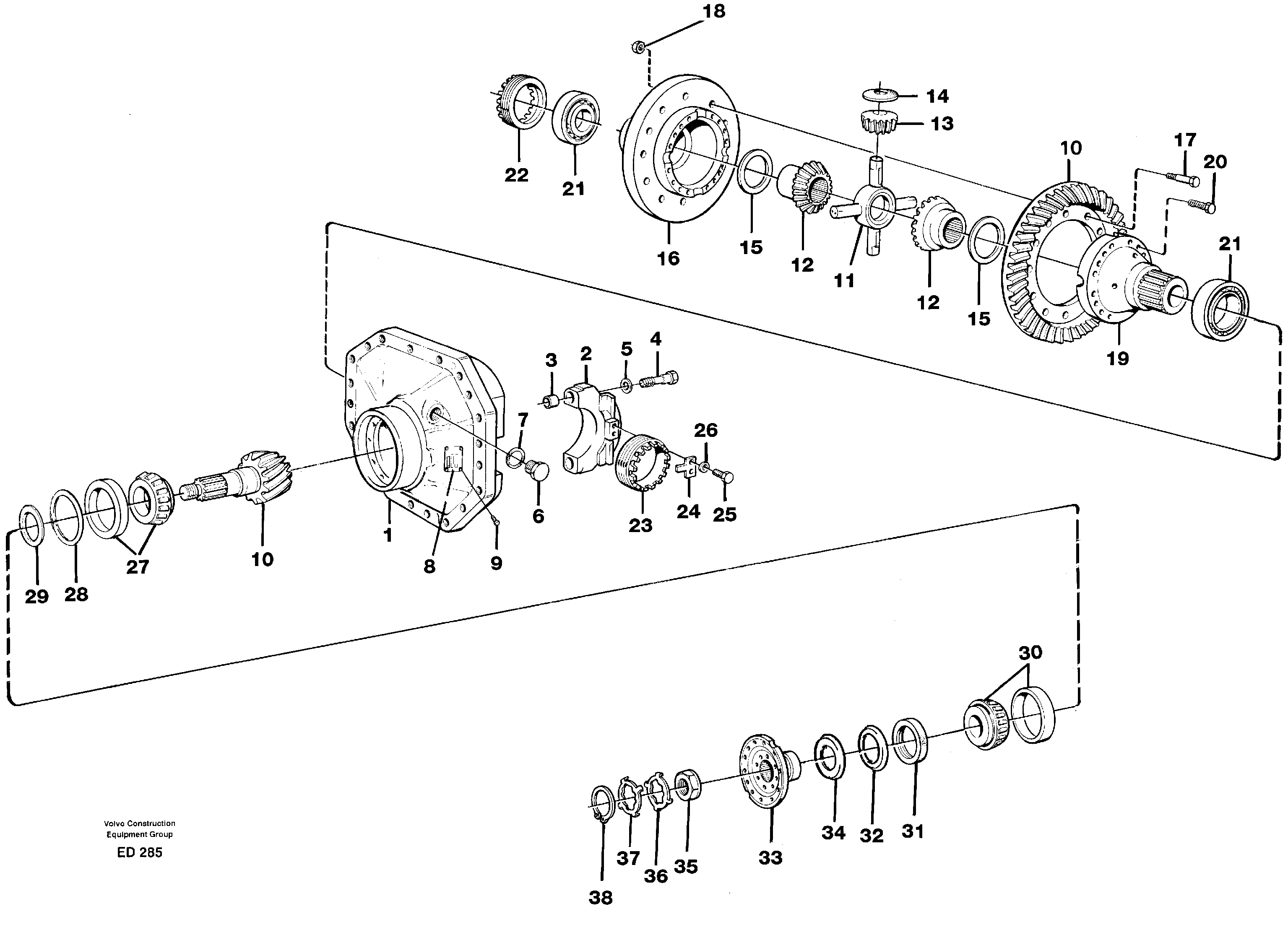 Final drive  AWB 30 — volvo parts diagram