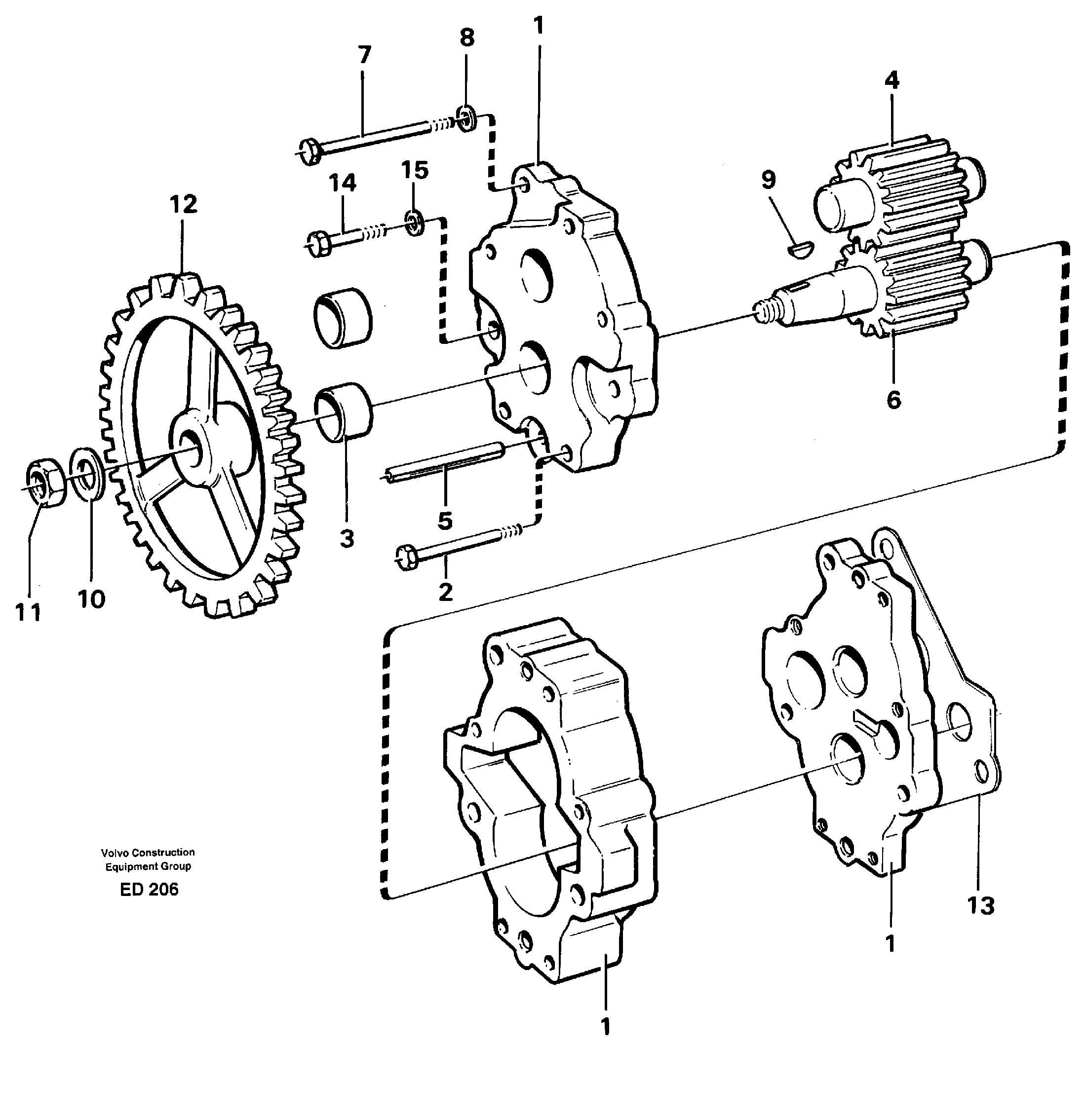 Transmission pump  22524, 22536 — volvo parts diagram