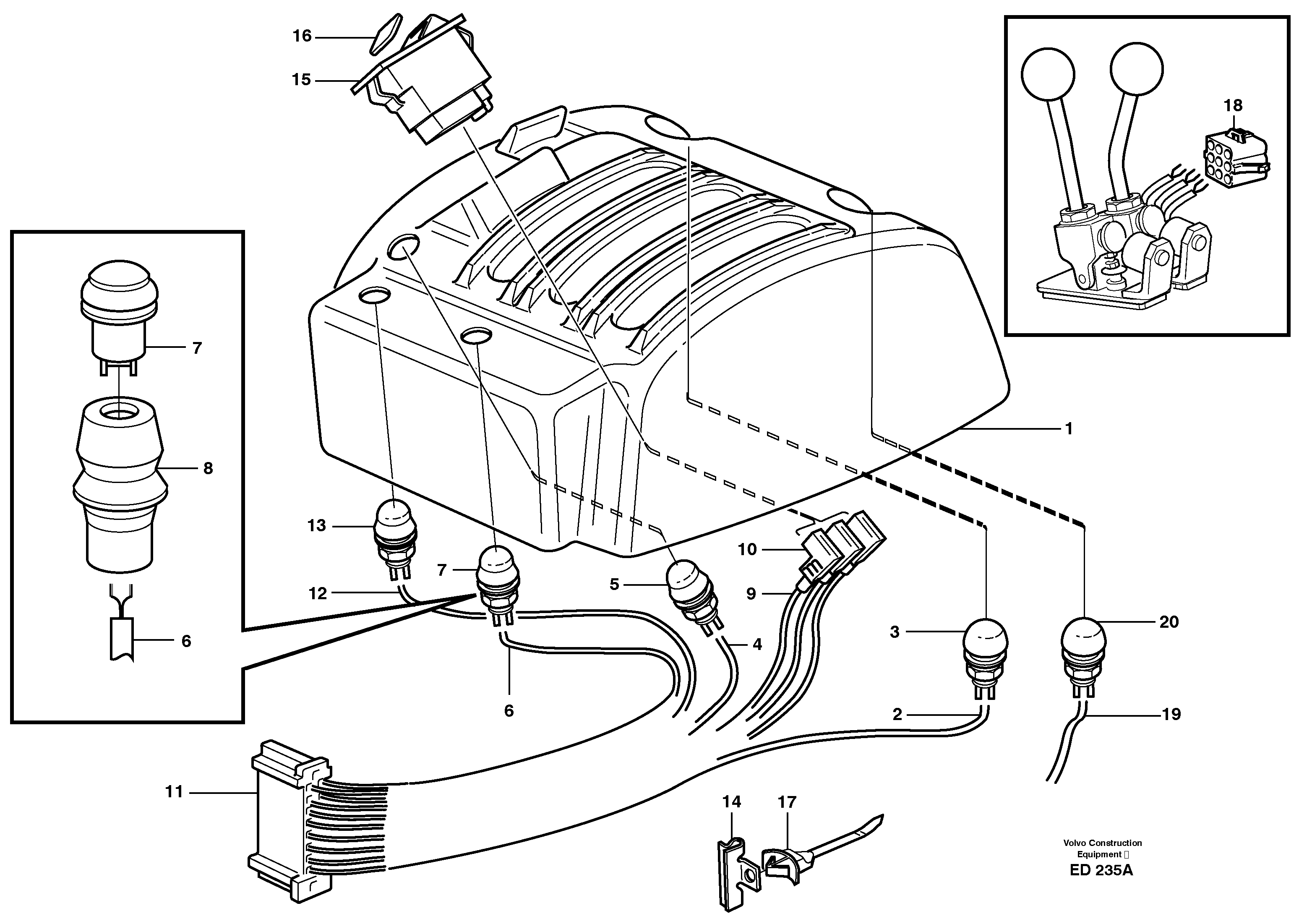 Cable harnesses, servo valve. — volvo parts diagram