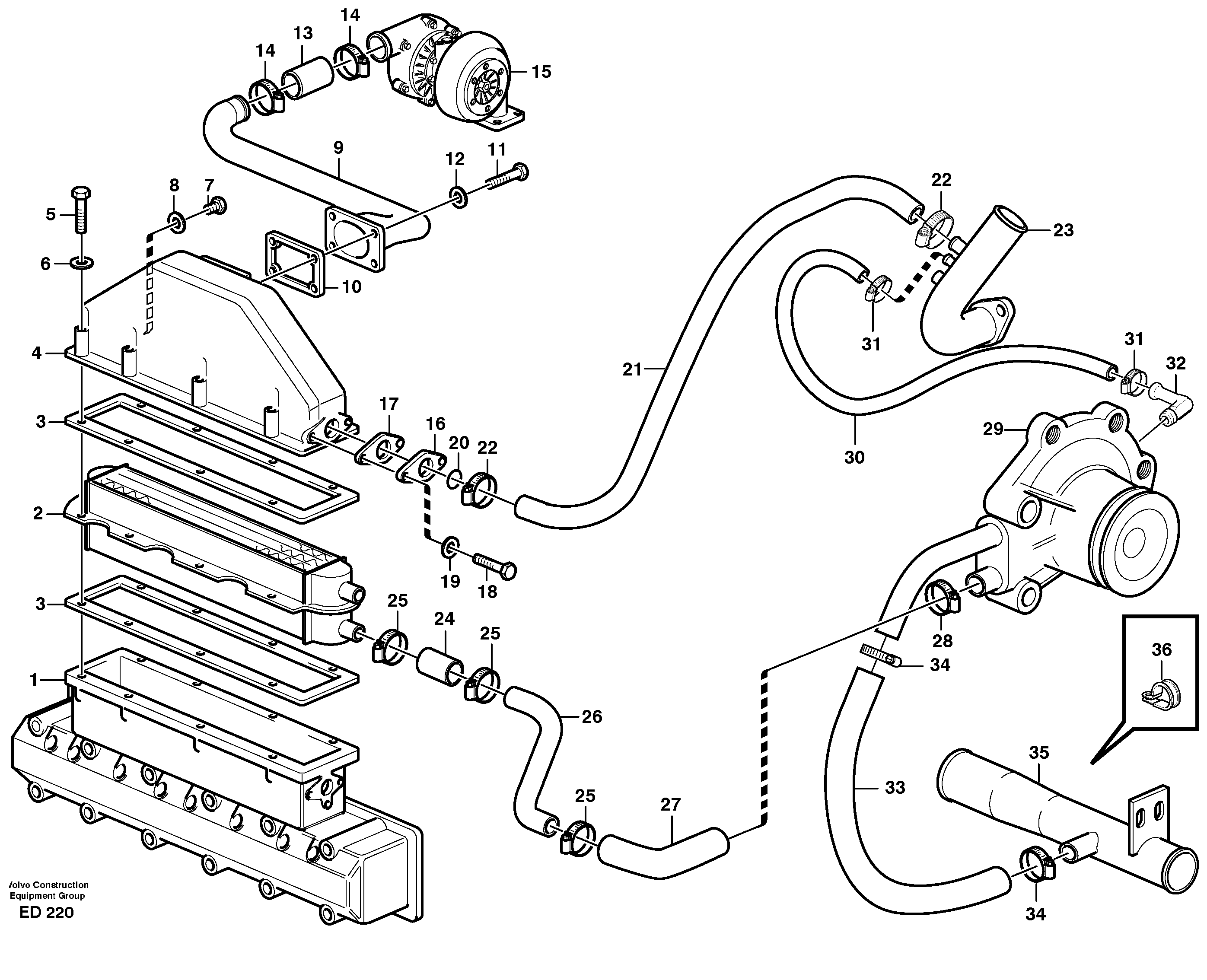 Intercooler — volvo parts diagram