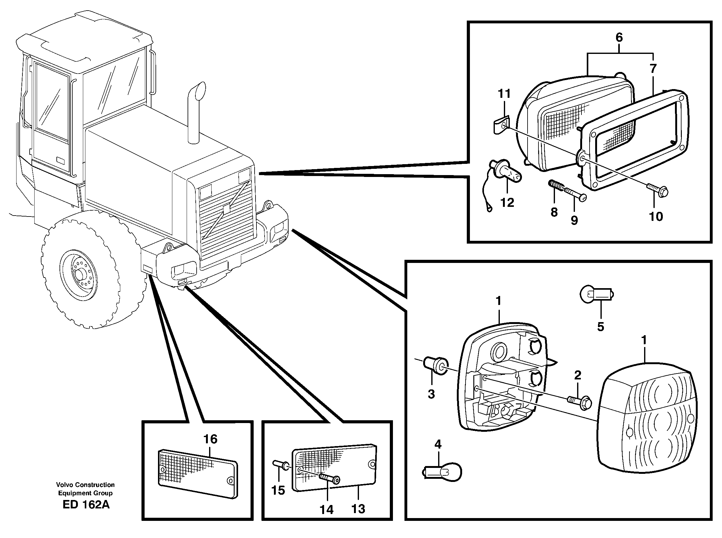 Lighting, rear — volvo parts diagram