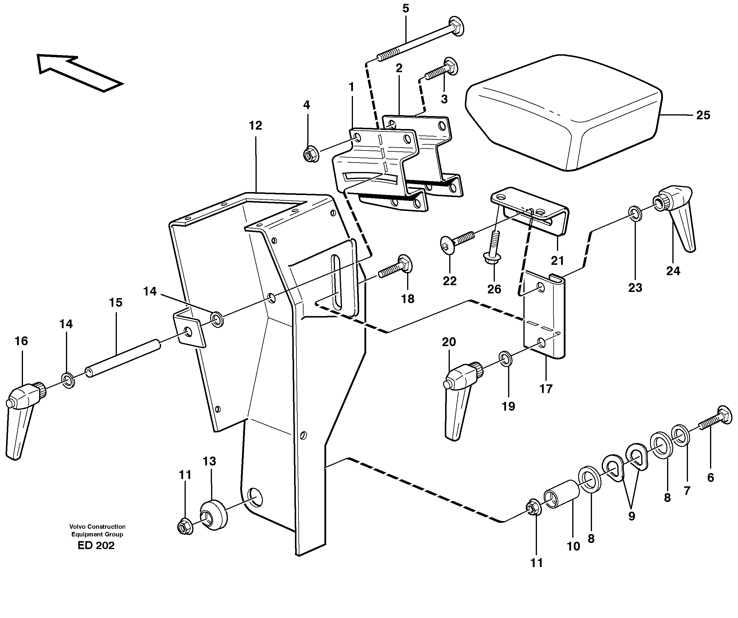 Armrest — volvo parts diagram