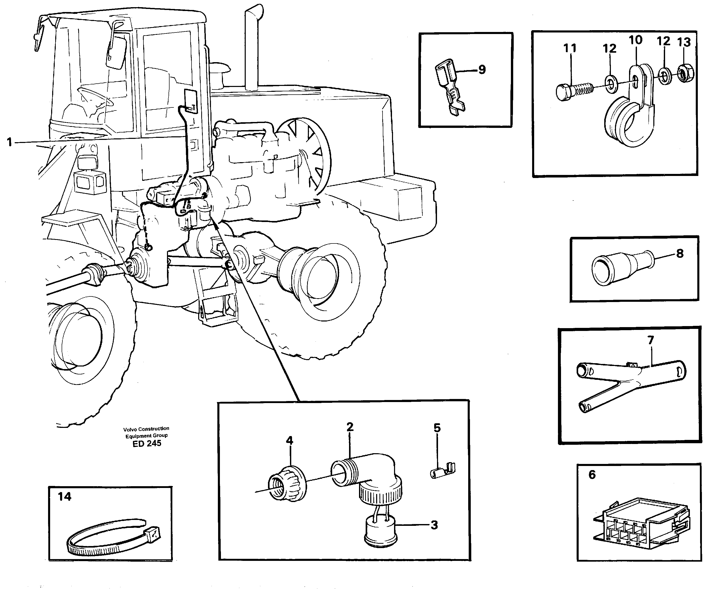 Cable harness, transmission — volvo parts diagram
