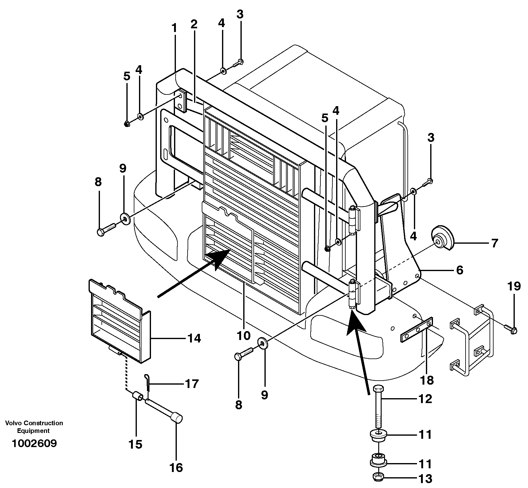 Radiator, kylare.  80479 — volvo parts diagram