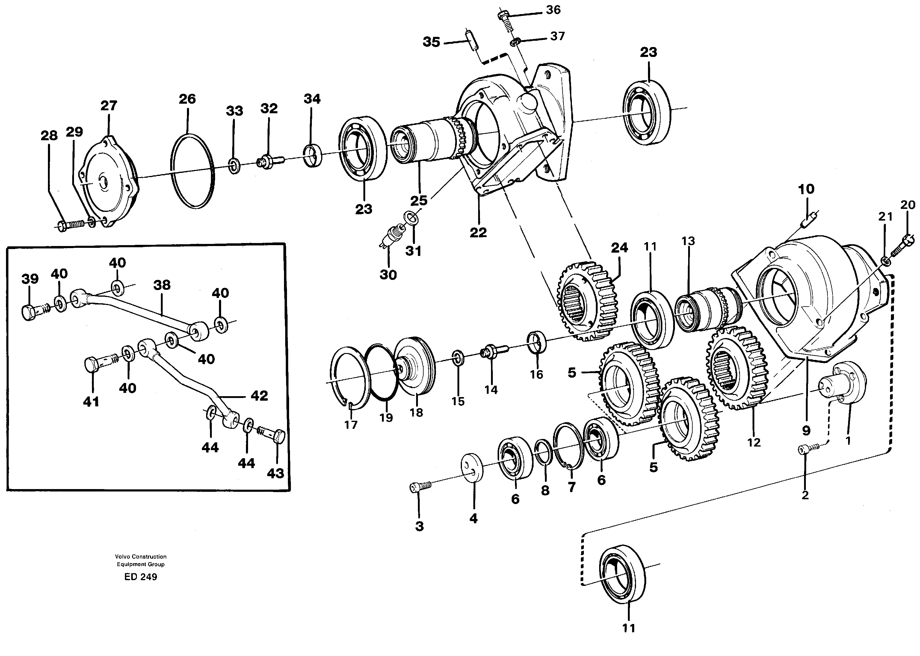 Pump drive  22524, 22536 — volvo parts diagram