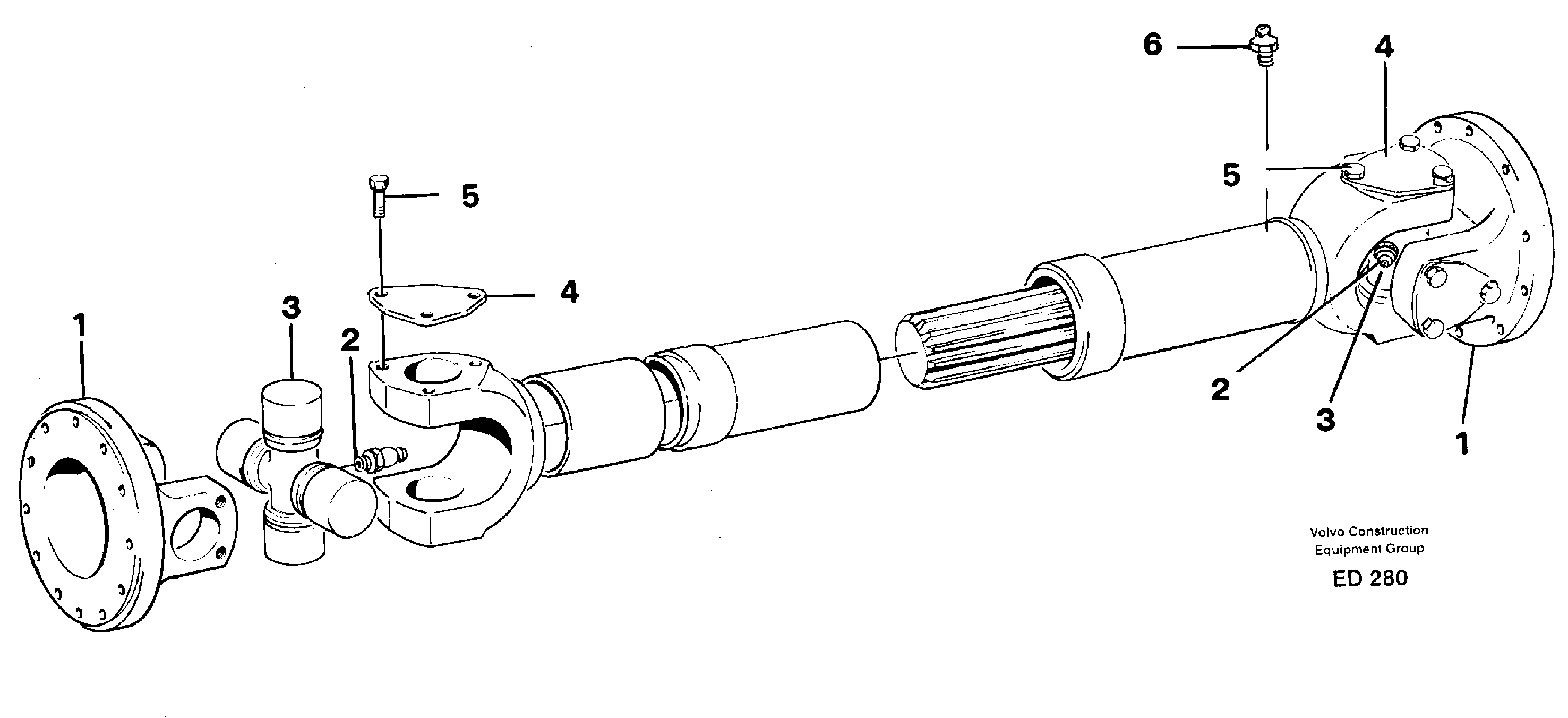 Propeller shaft — volvo parts diagram