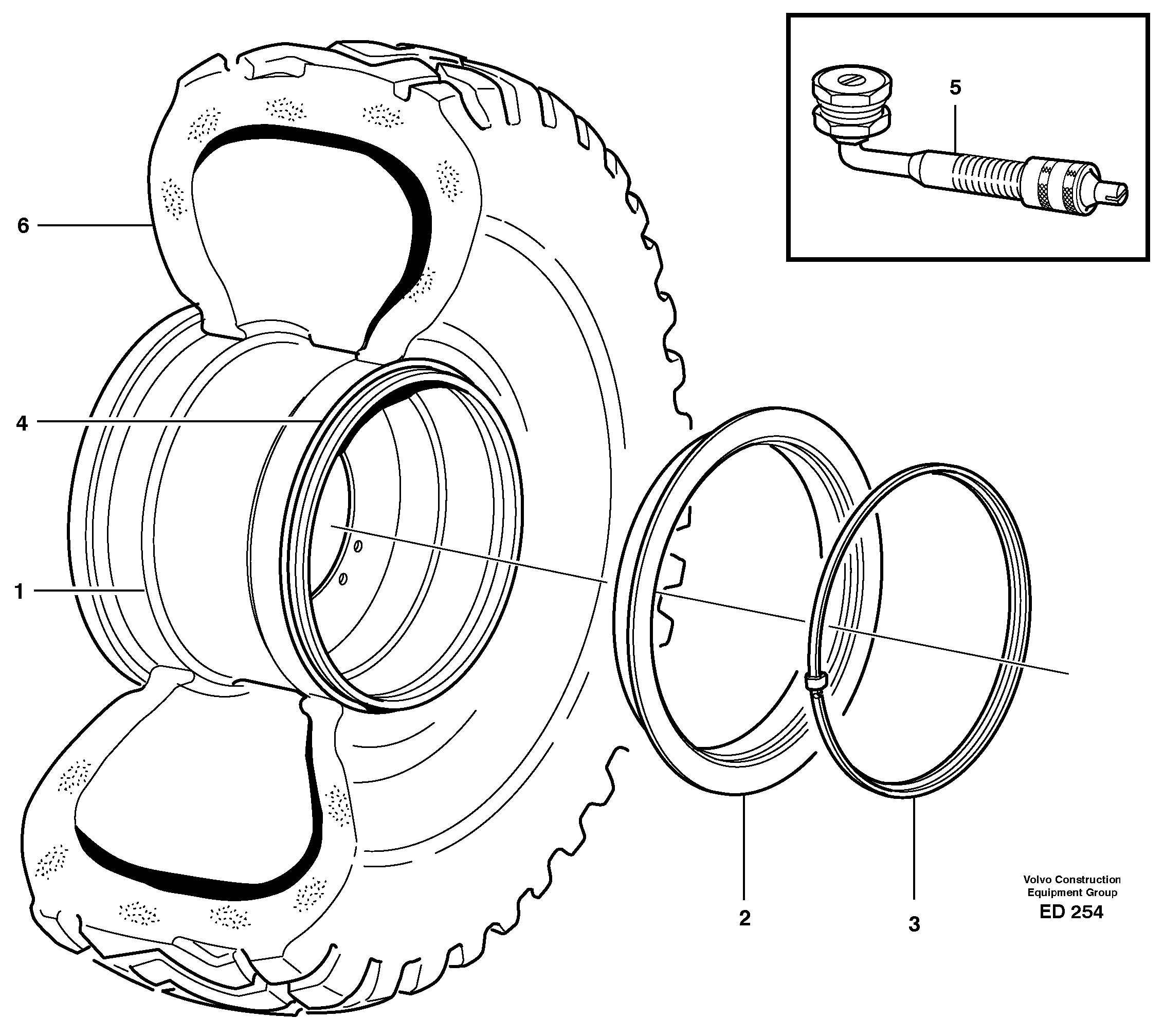 Wheels  92489  17.00X25 — volvo parts diagram