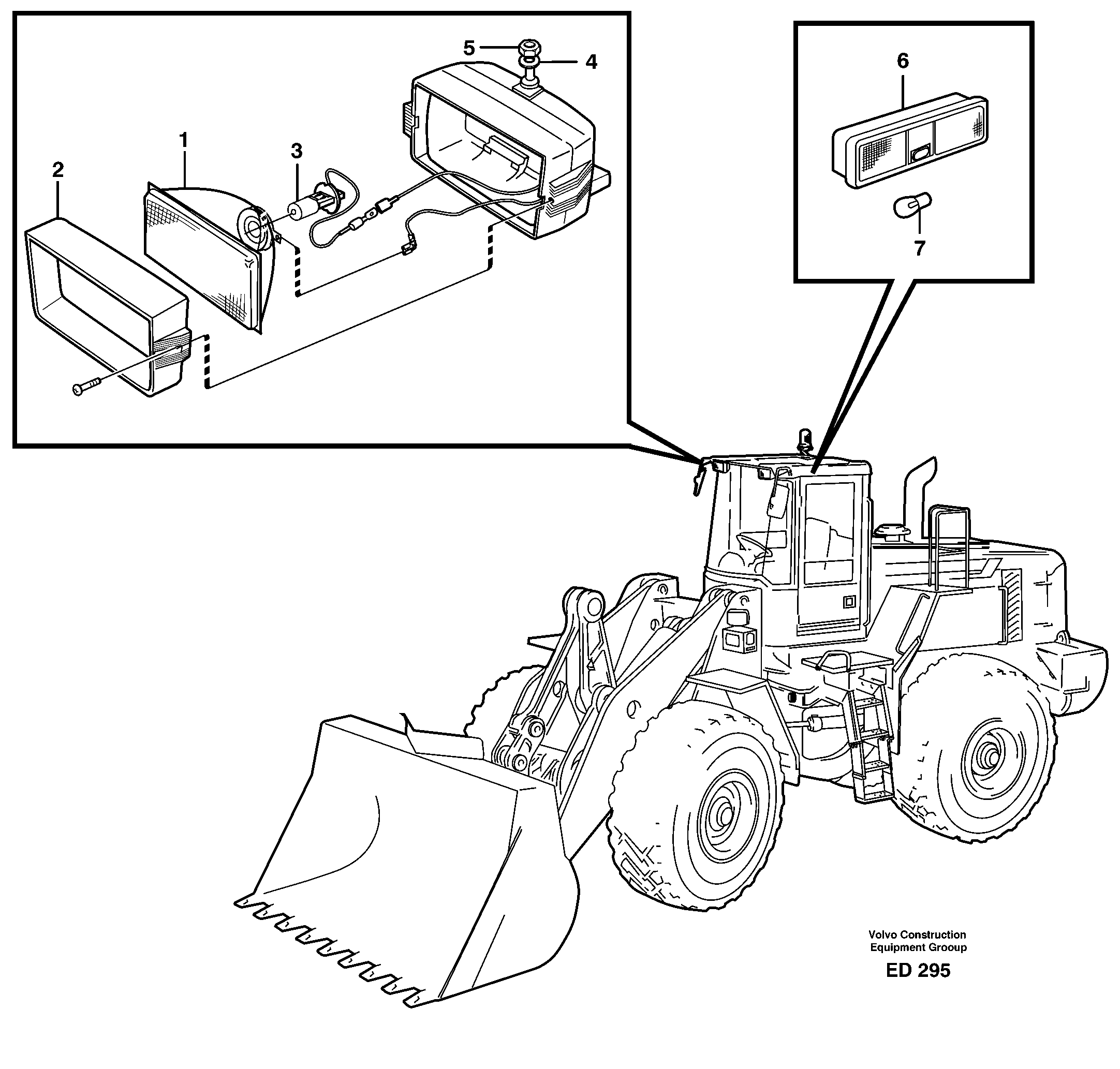 Lighting, cab — volvo parts diagram