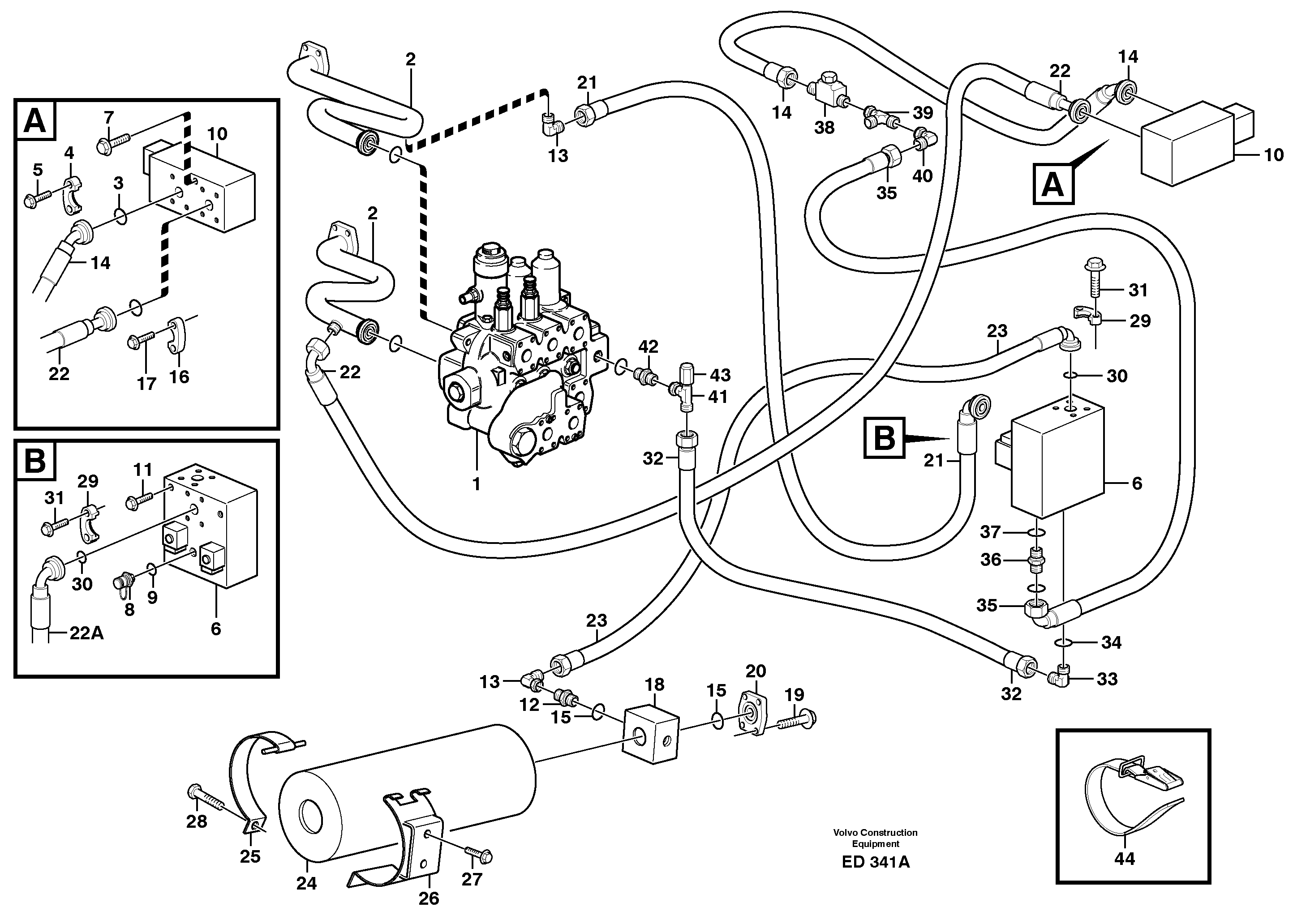 Boom suspension system  80141 — volvo parts diagram