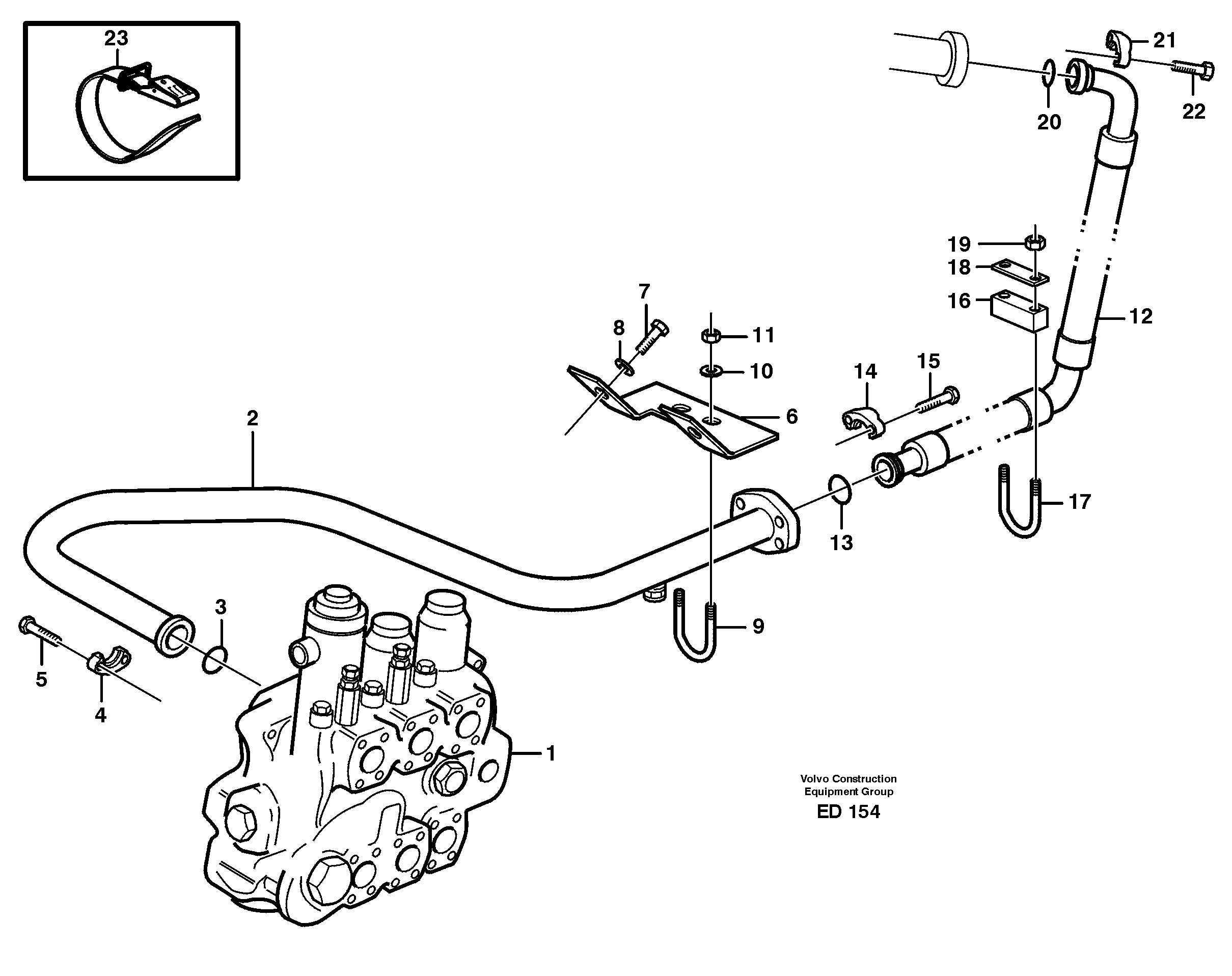 Hydraulic system, return line — volvo parts diagram