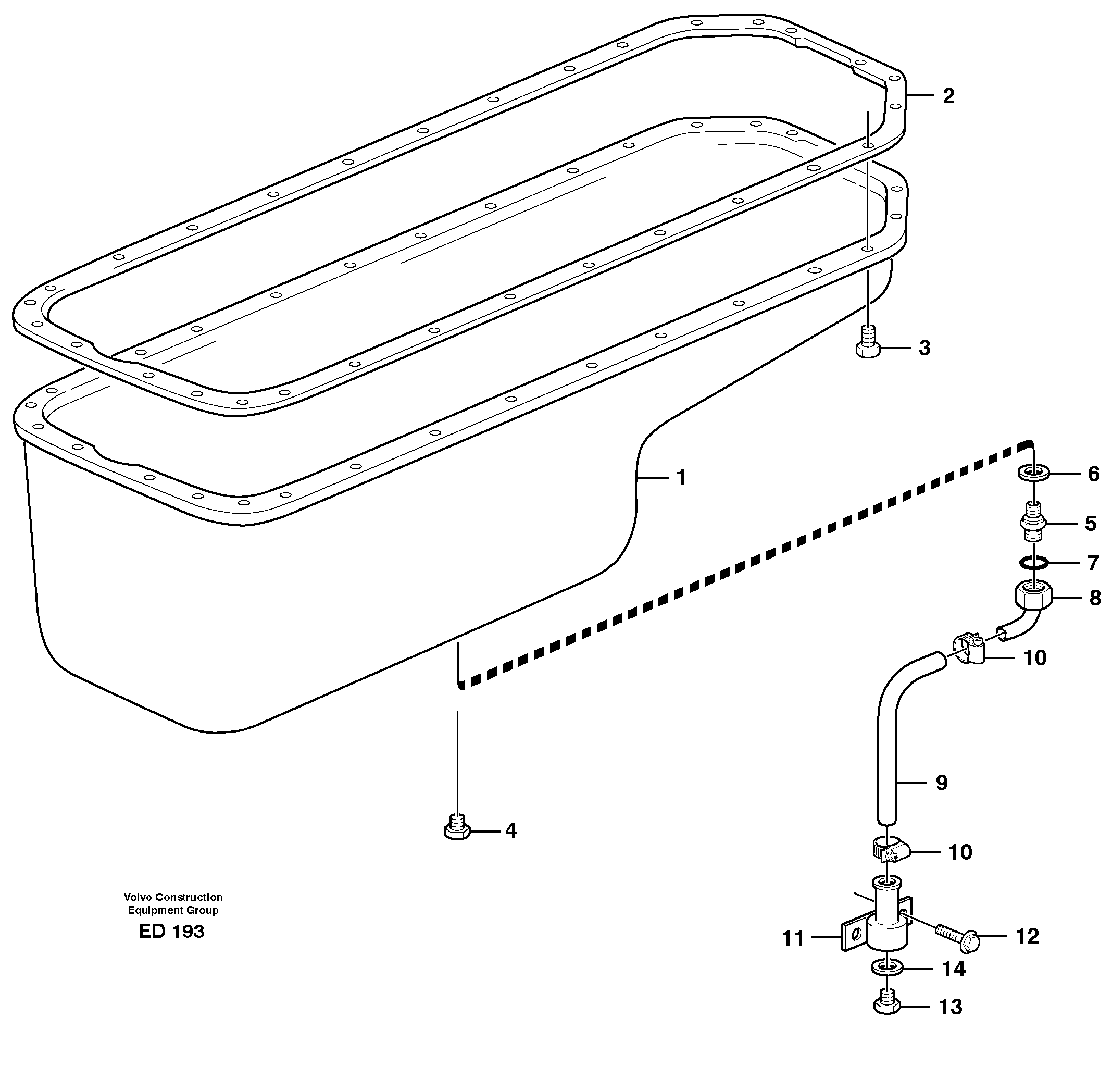 Oil sump — volvo parts diagram