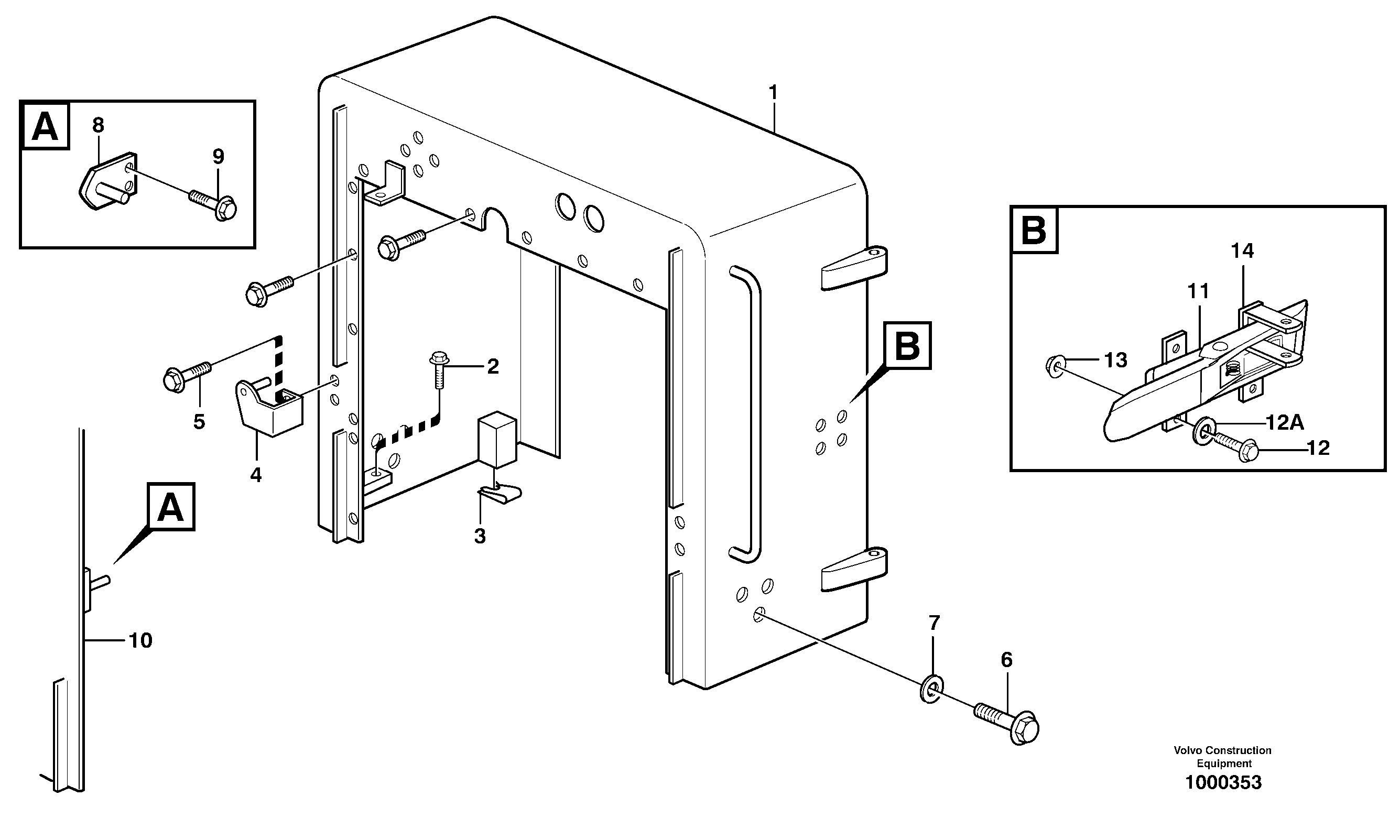 Brace — volvo parts diagram