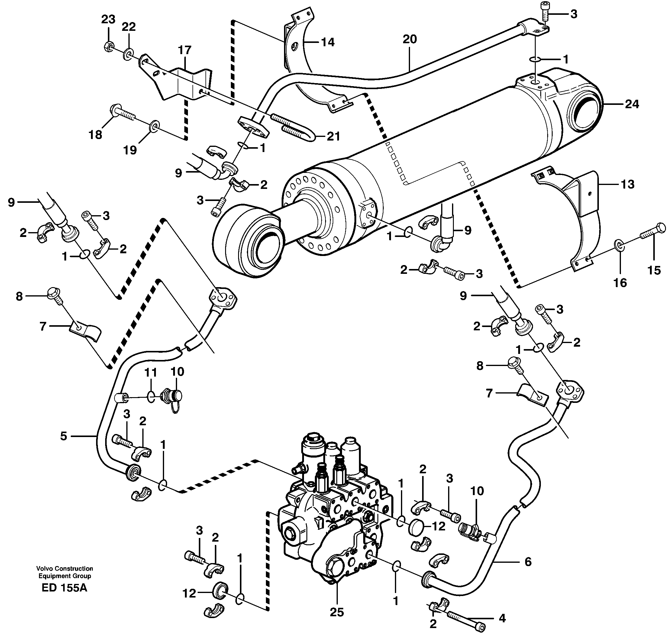 Hydraulic system, tilt function — volvo parts diagram