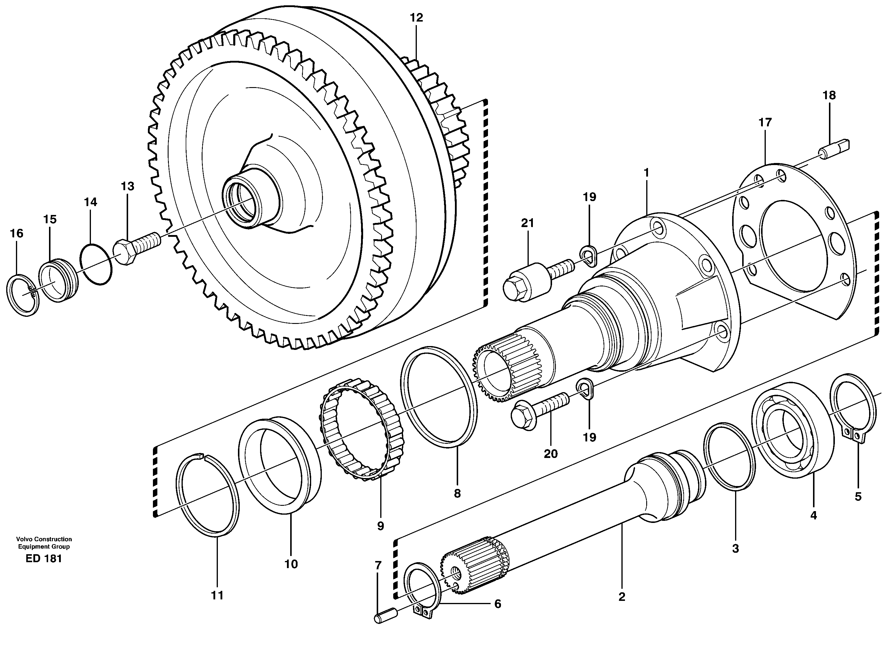 Torque converter  22524, 22536 — volvo parts diagram