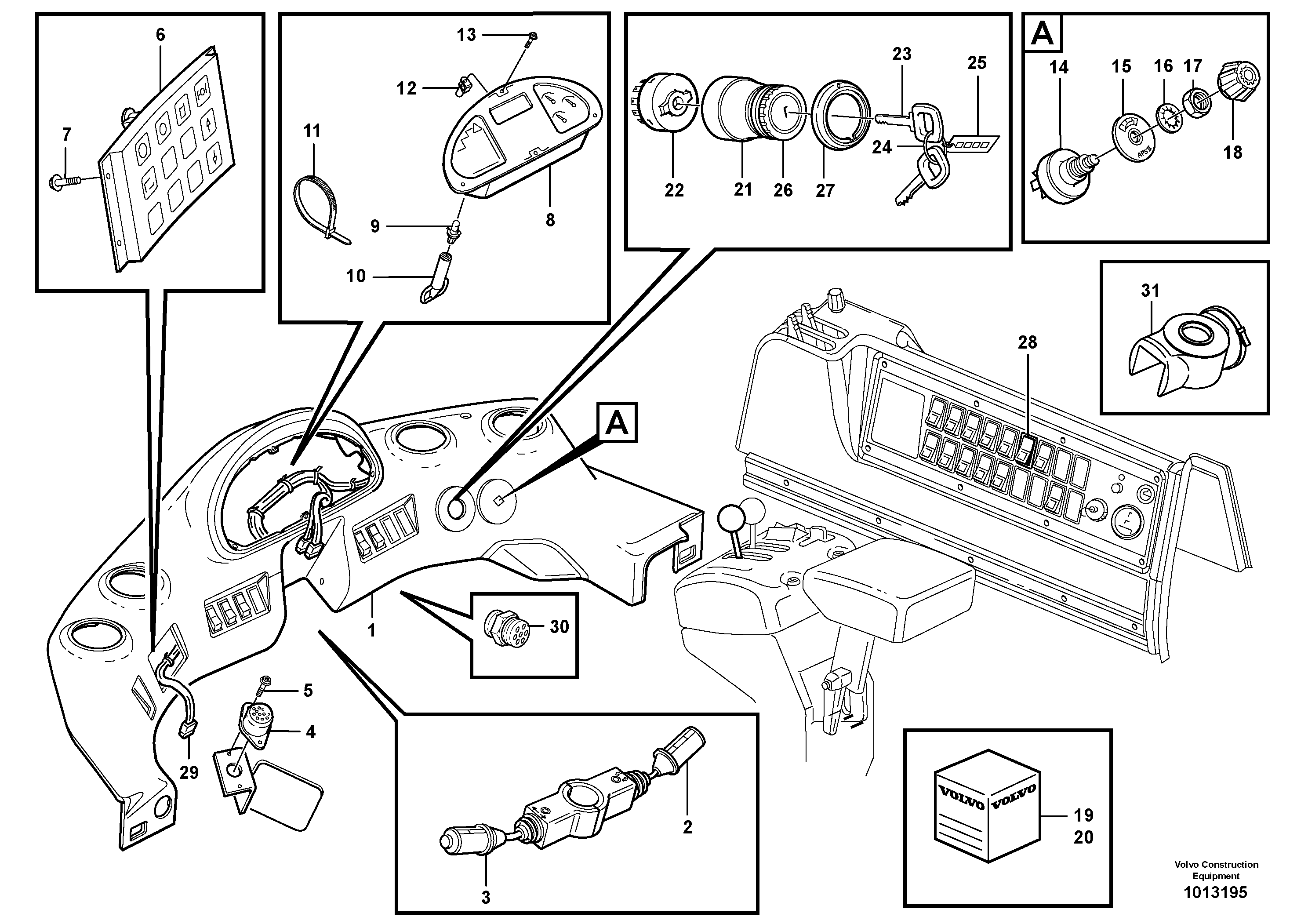 Instrument panel — volvo parts diagram