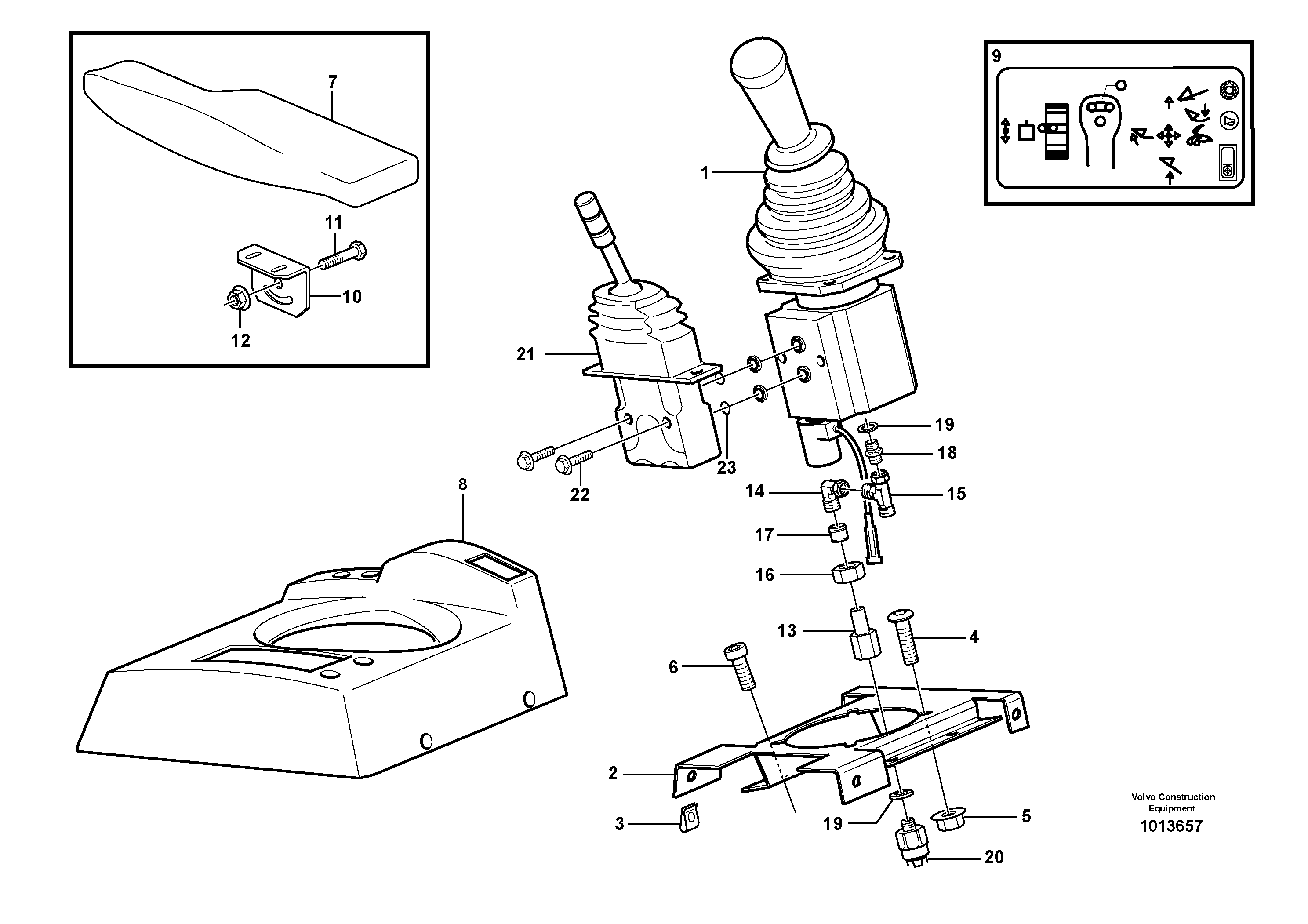 Servo valve with fitting parts.  80361, 80362 — volvo parts diagram