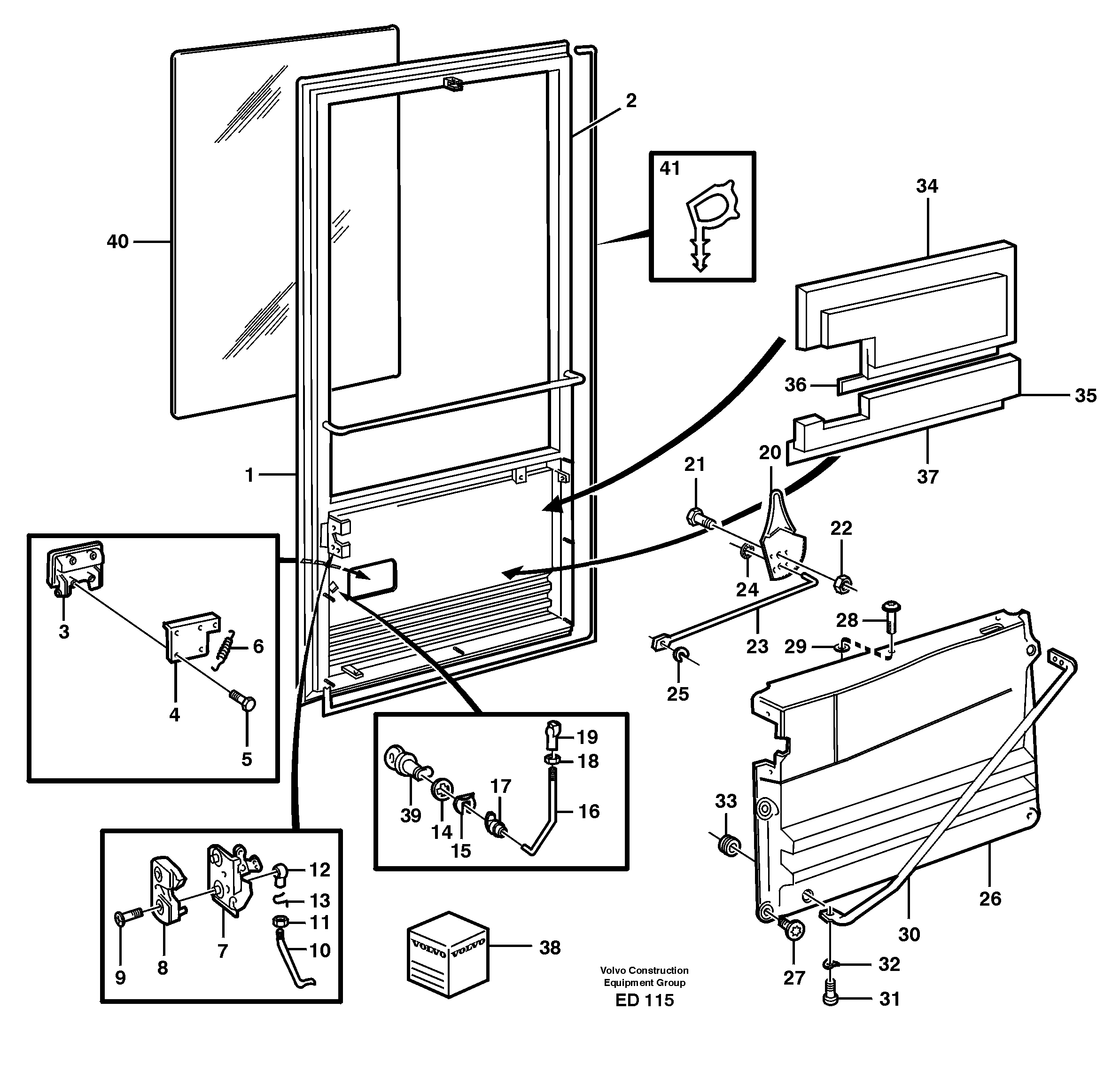 Door — volvo parts diagram