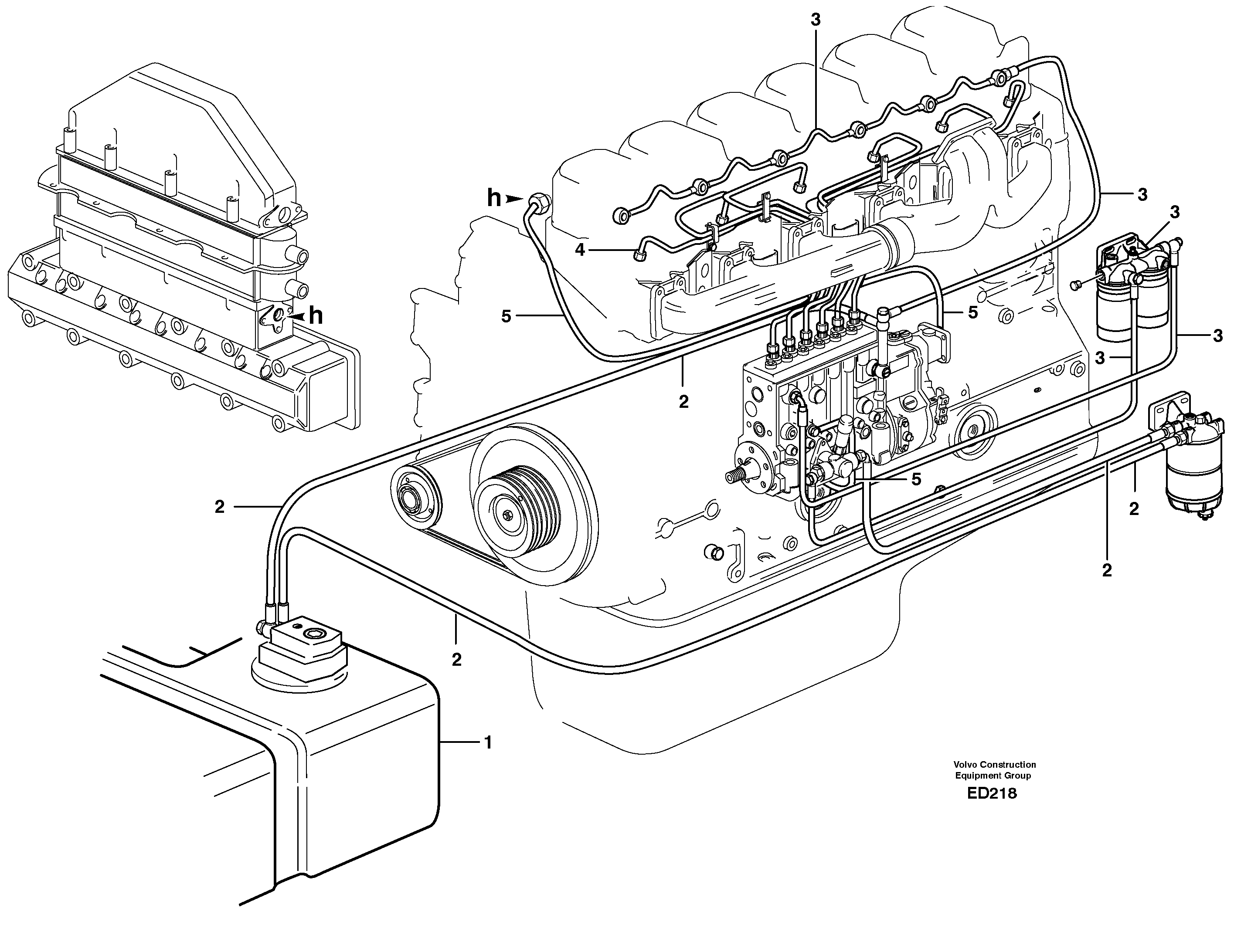 Fuel system — volvo parts diagram