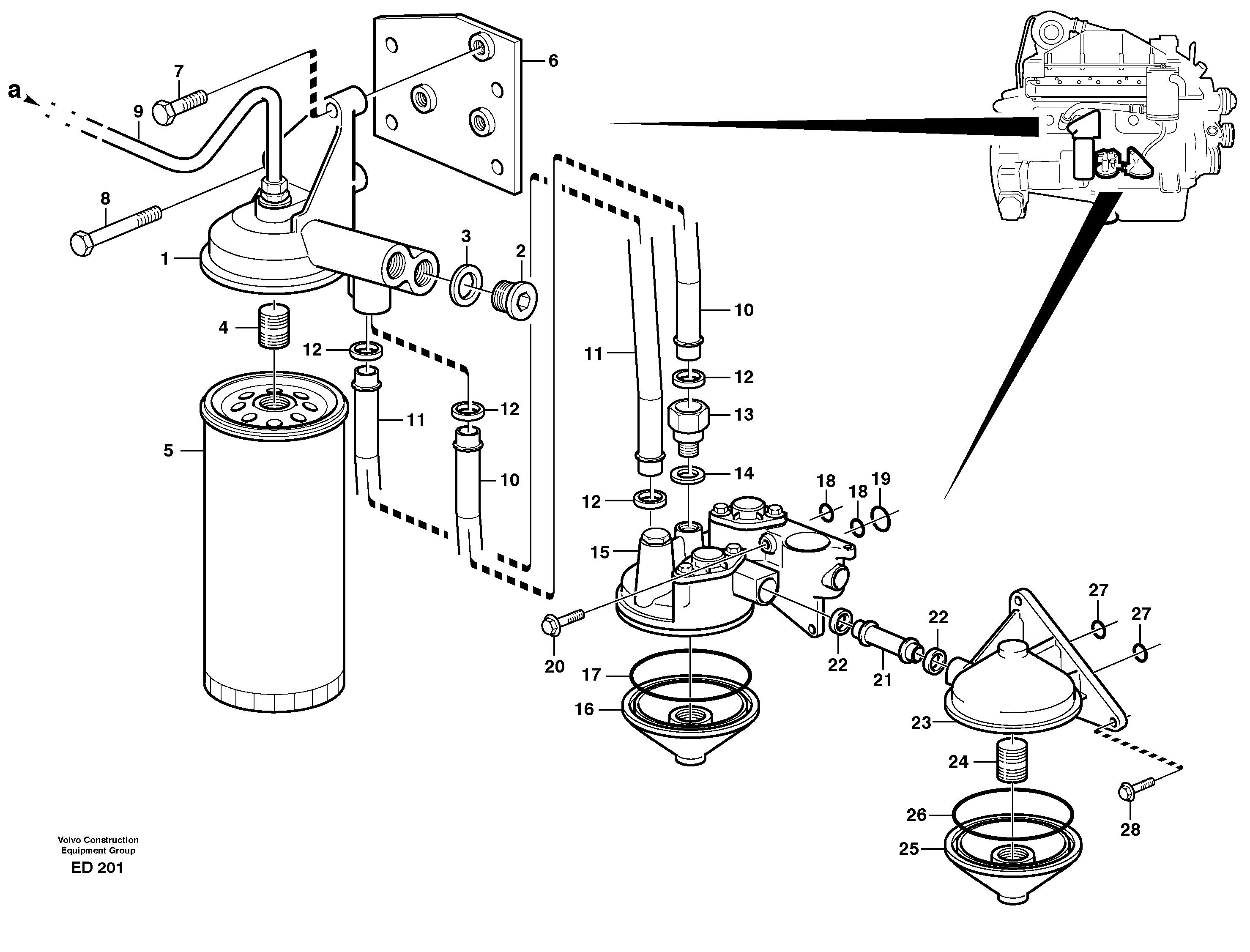 Oil filter — volvo parts diagram