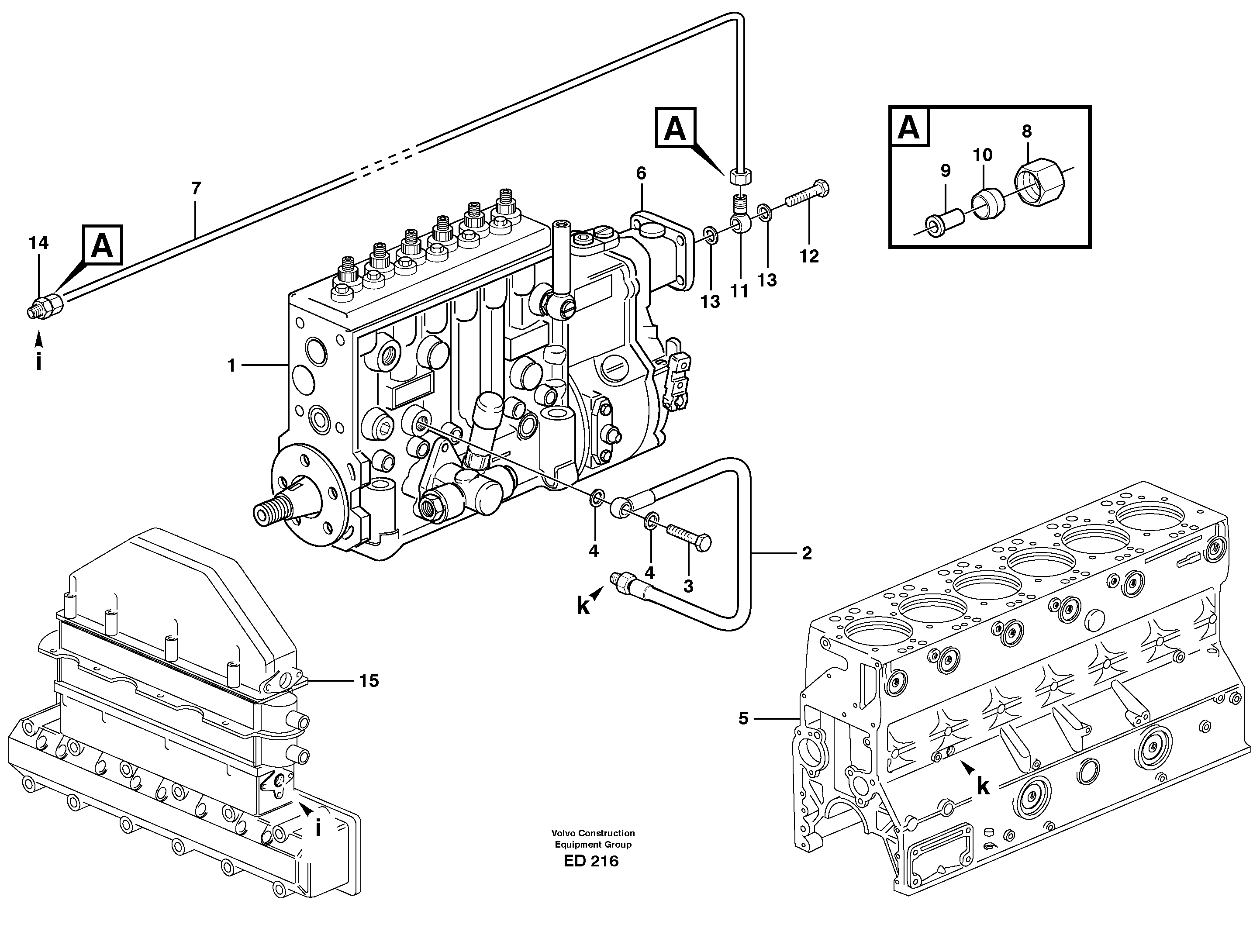 Fuel system, oil pipe, pipe for smoke limiter — volvo parts diagram