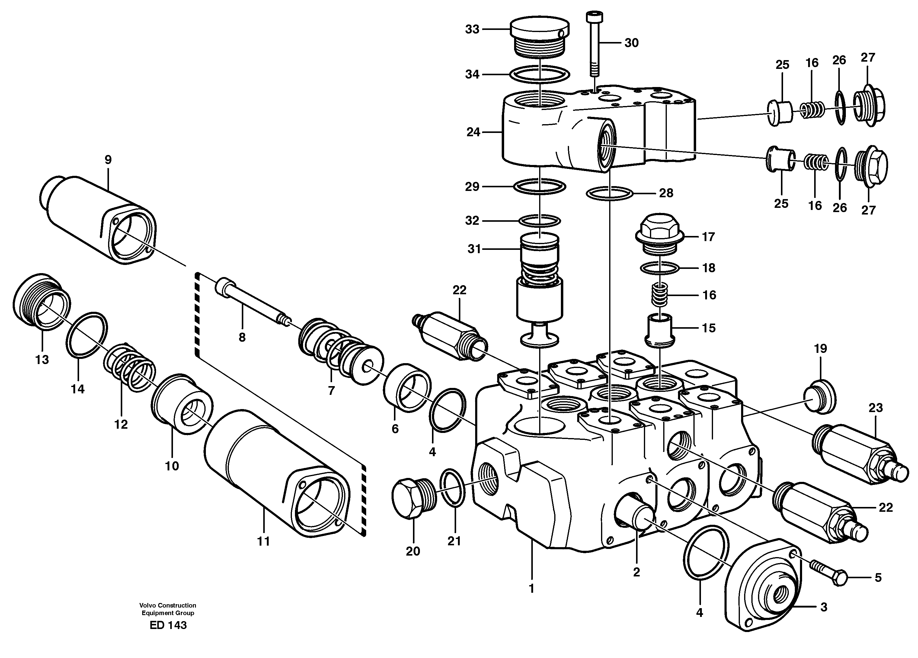 Control valve — volvo parts diagram