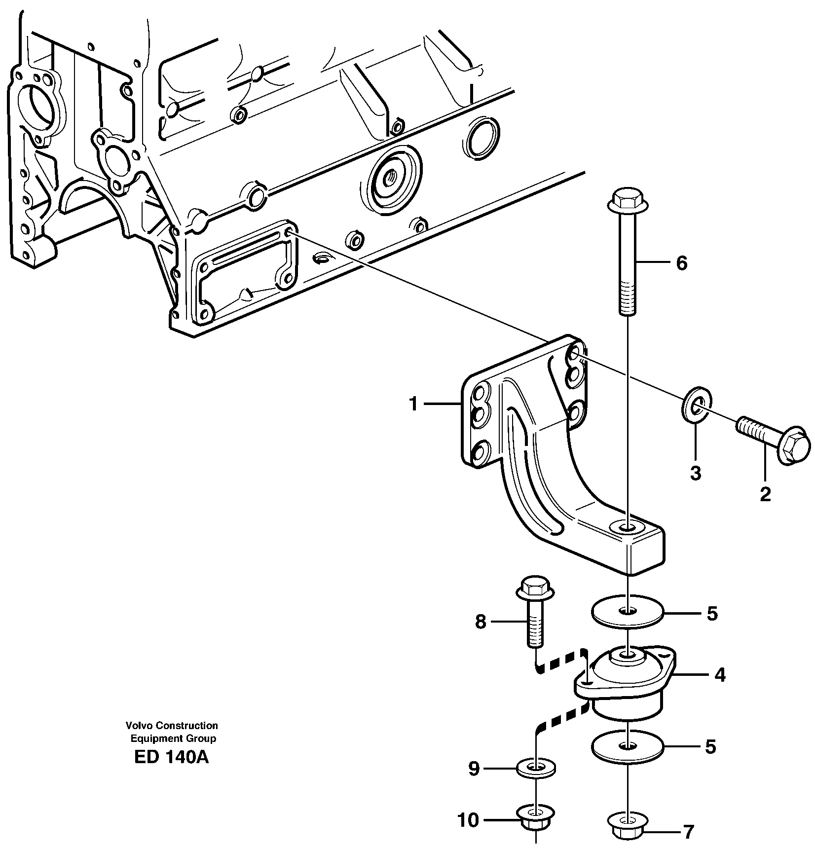 Engine mounting — volvo parts diagram