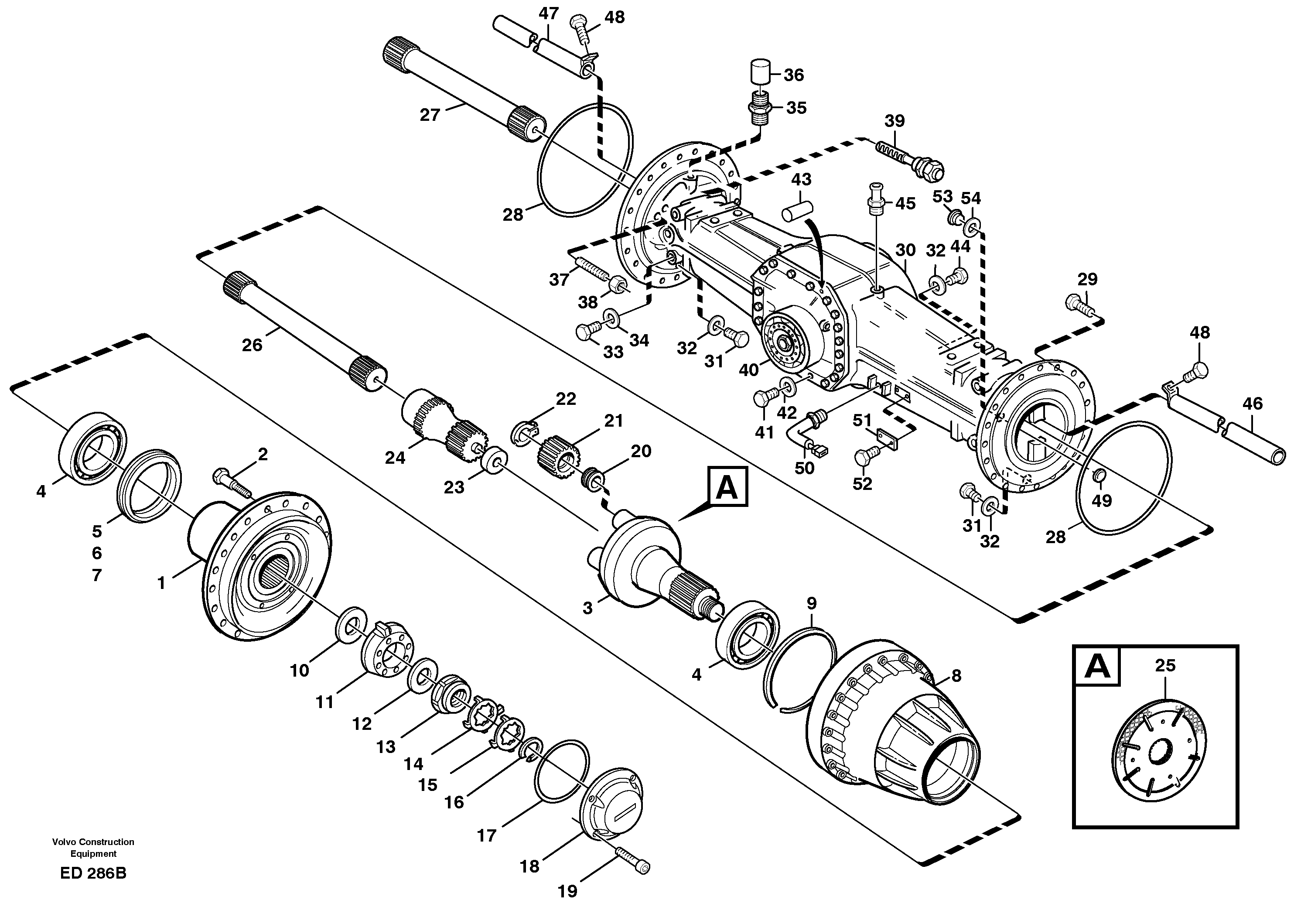 Planetary axle, rear  AWB 30 — volvo parts diagram