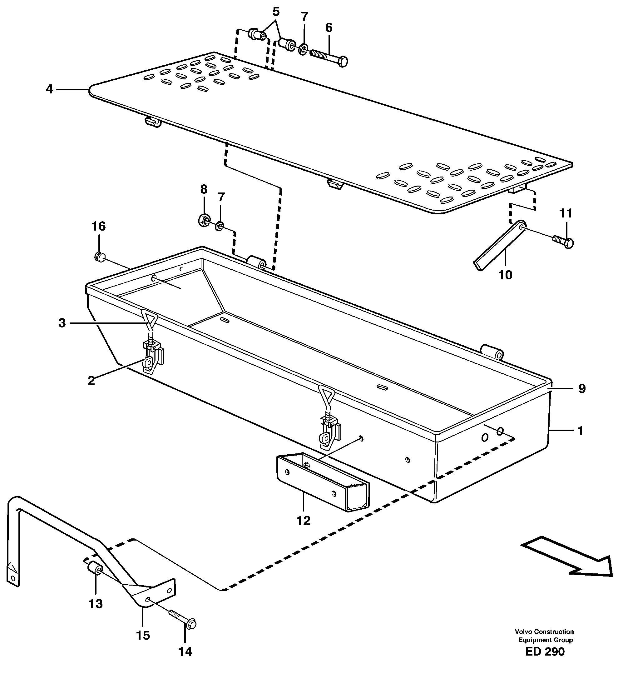 Tool box  80493 — volvo parts diagram