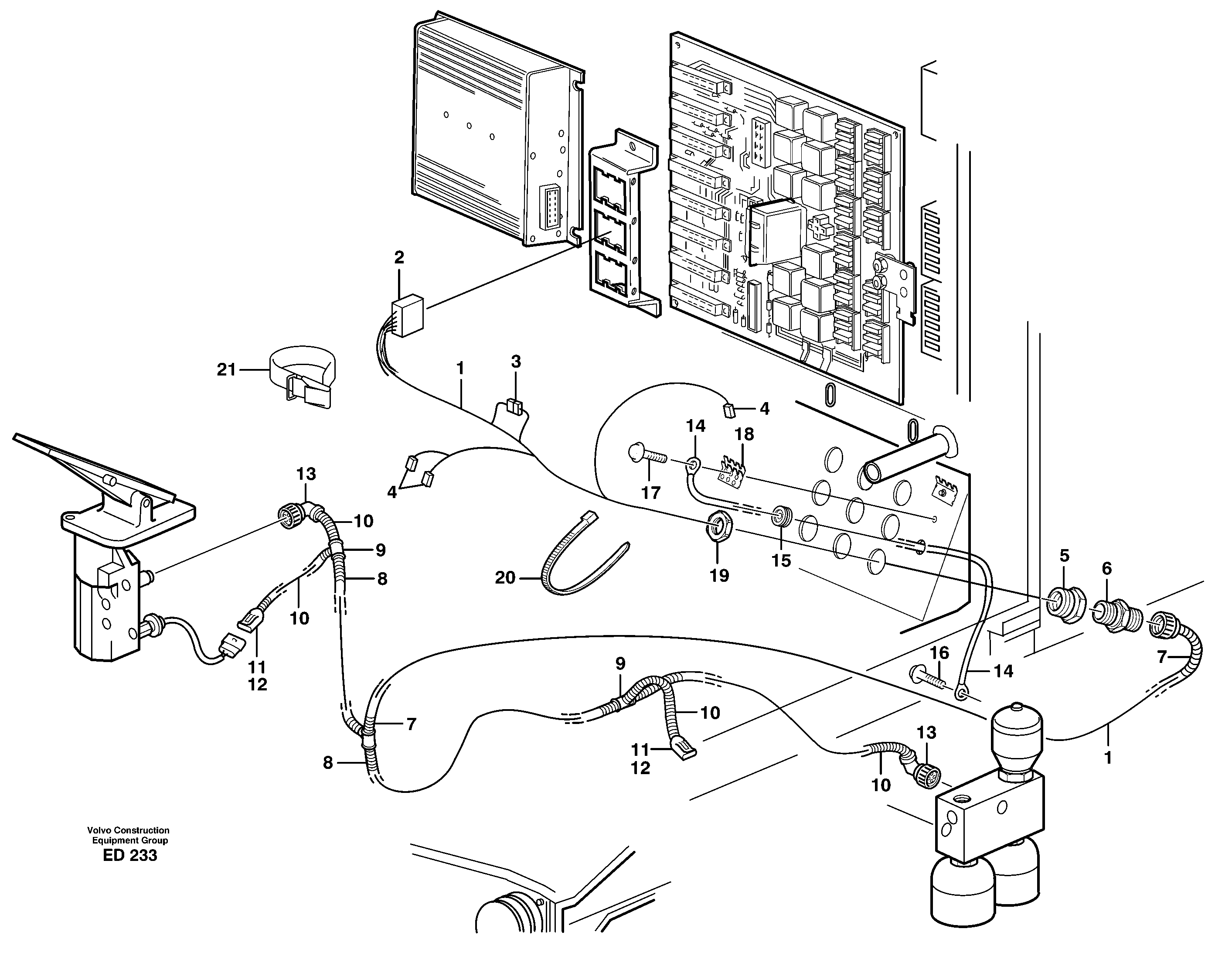 Cable harnesses, cab — volvo parts diagram