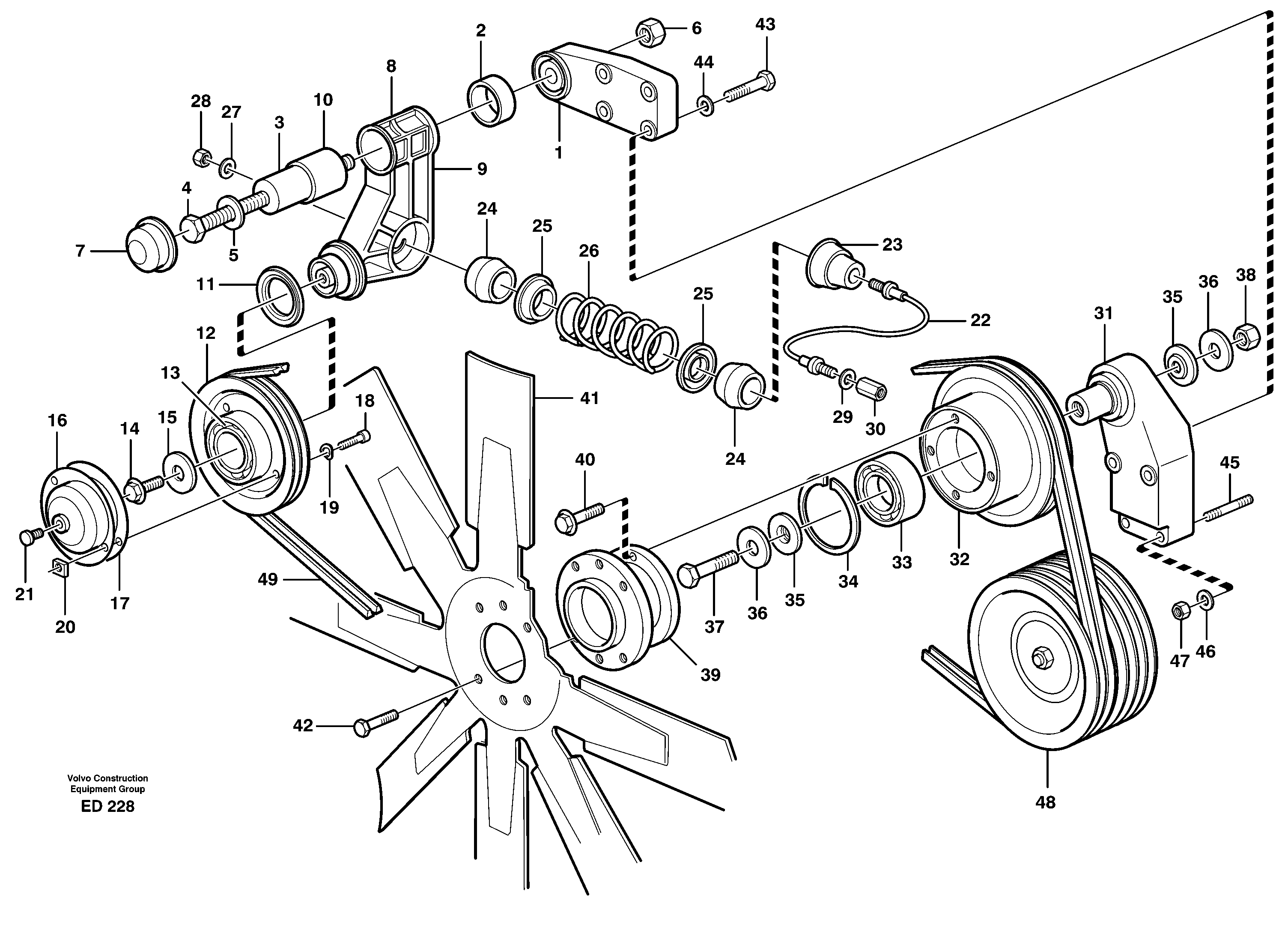 Belt transmission — volvo parts diagram
