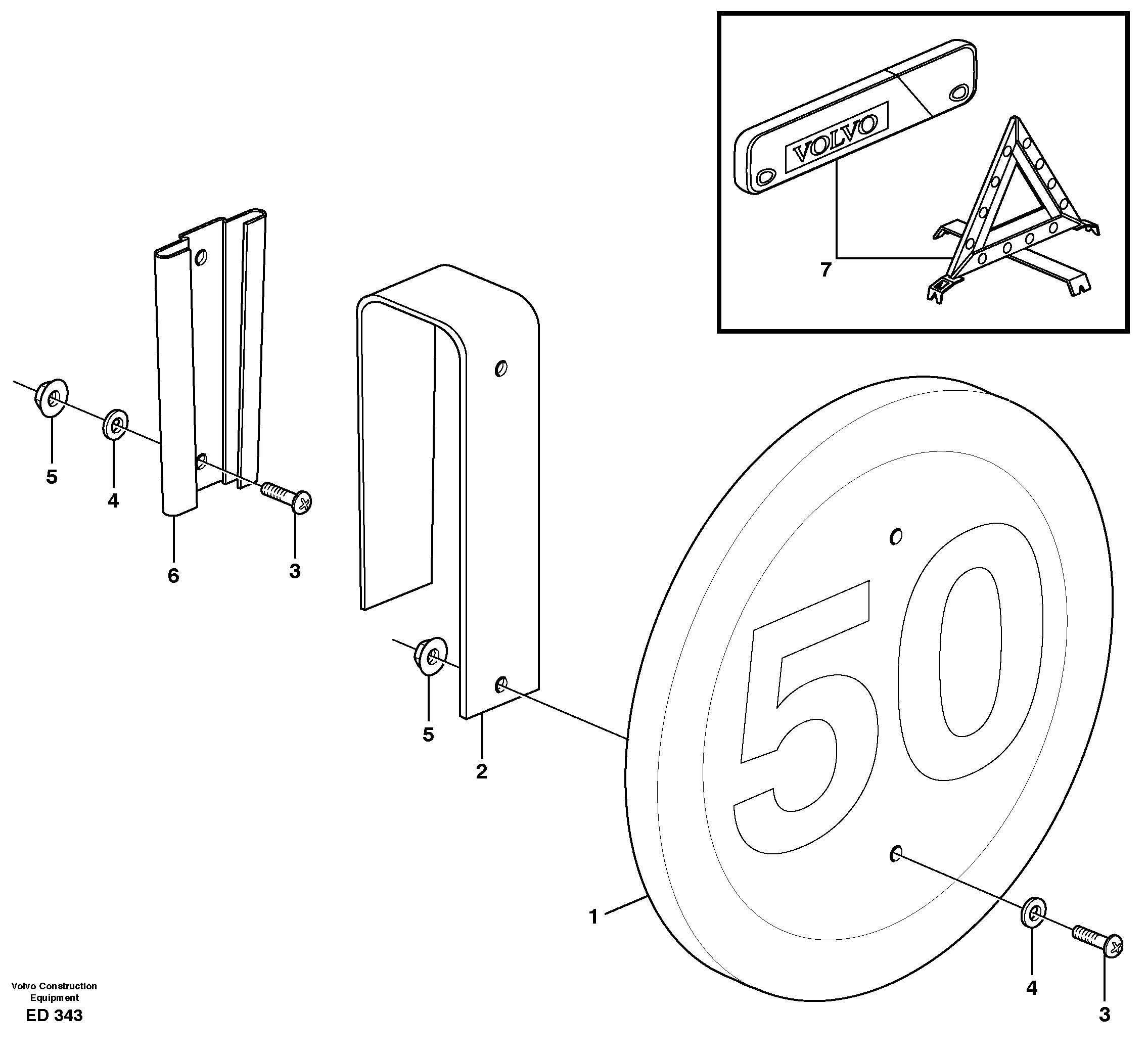 50 km/h Sign  92670 — volvo parts diagram