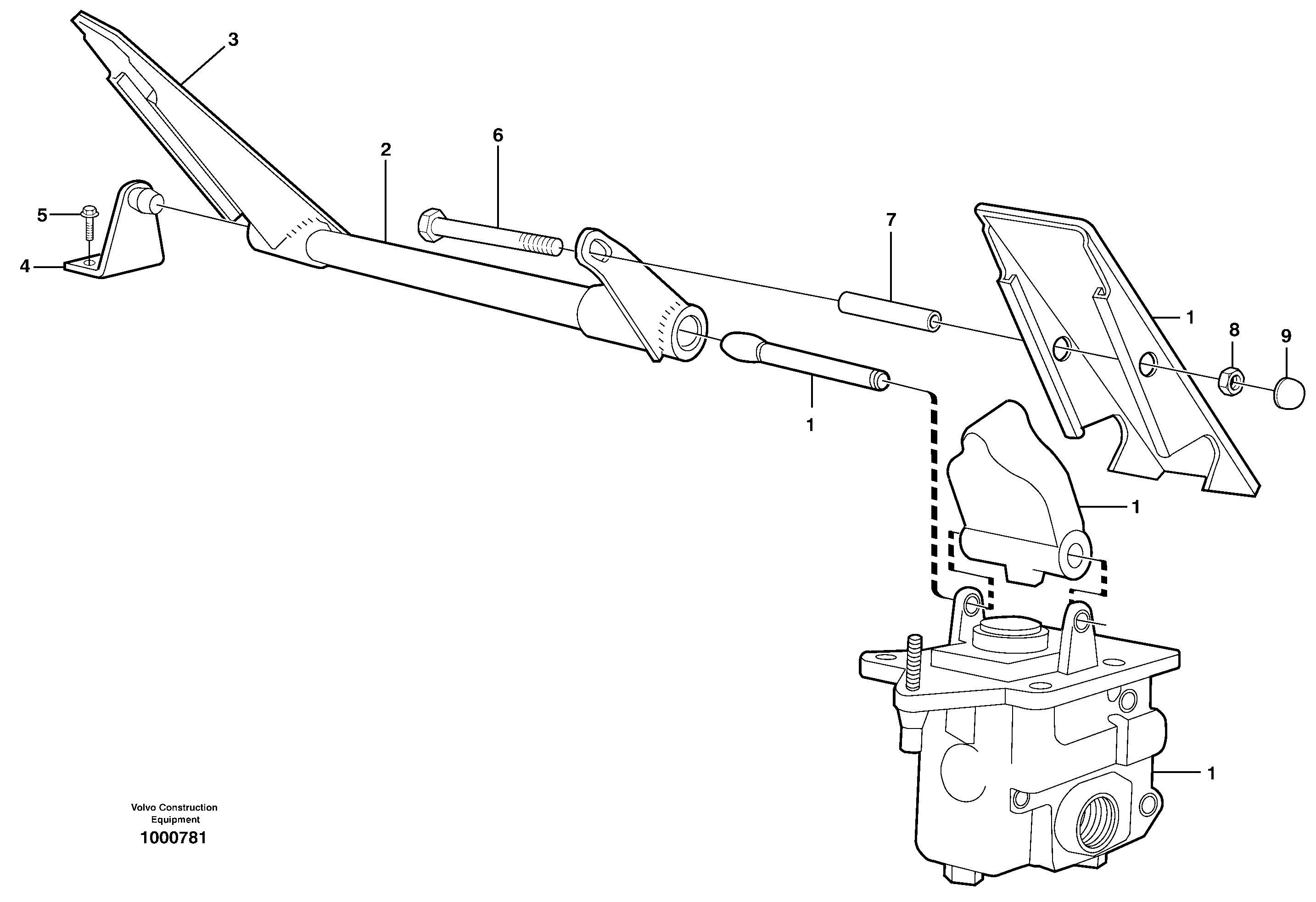 Double brake pedals.  93773 — volvo parts diagram