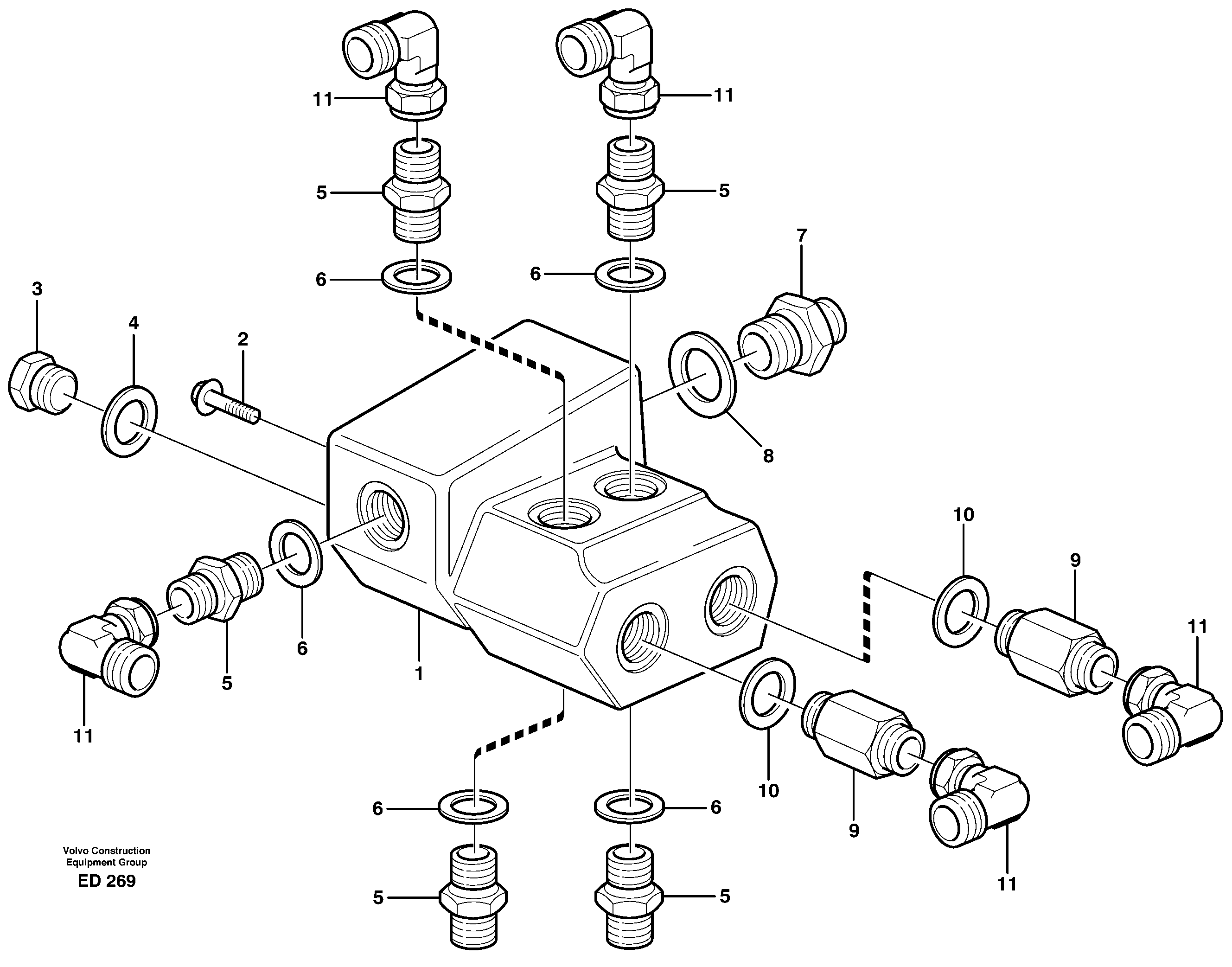 Shift valve with fitting parts — volvo parts diagram