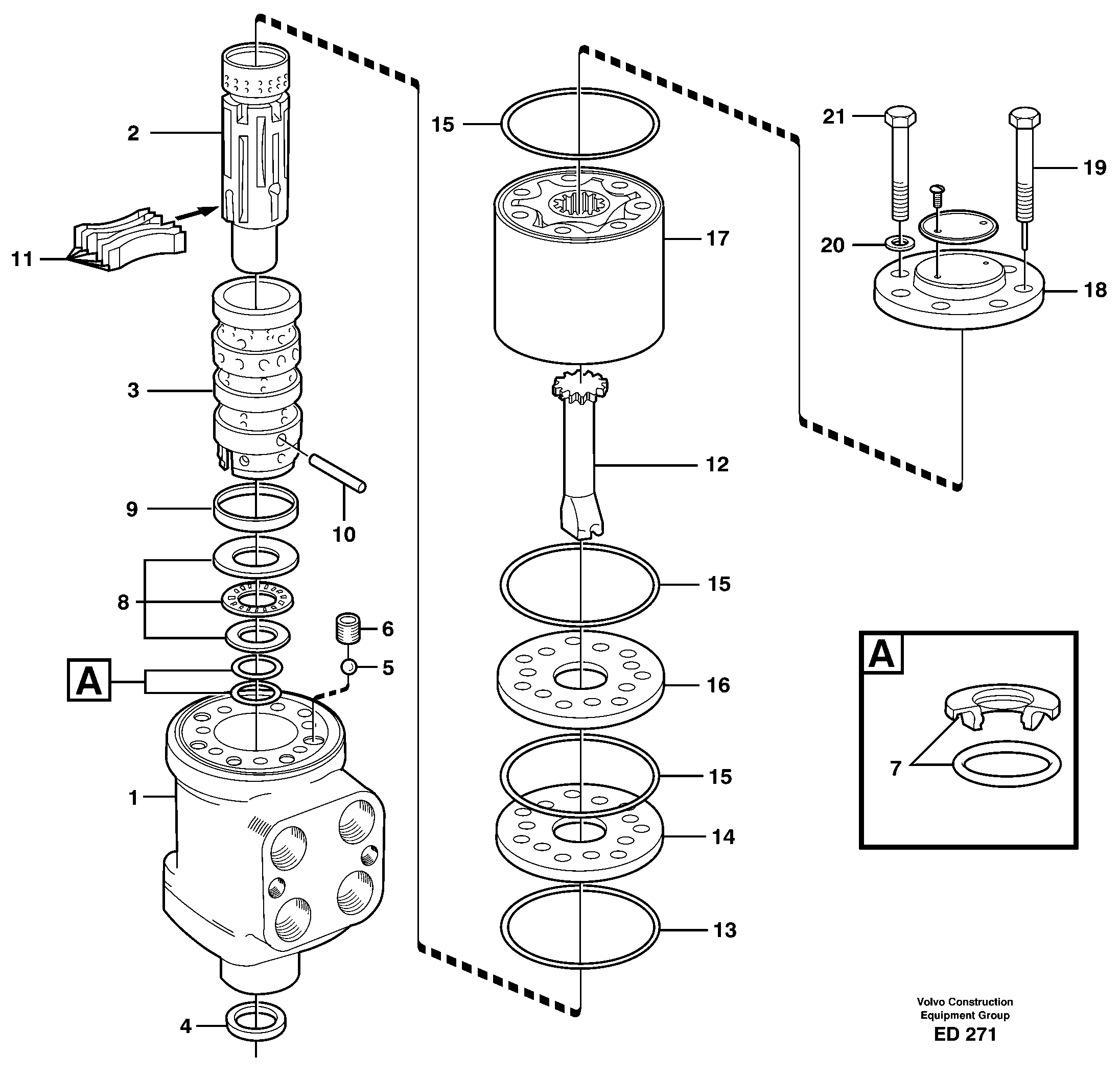 Steering unit — volvo parts diagram