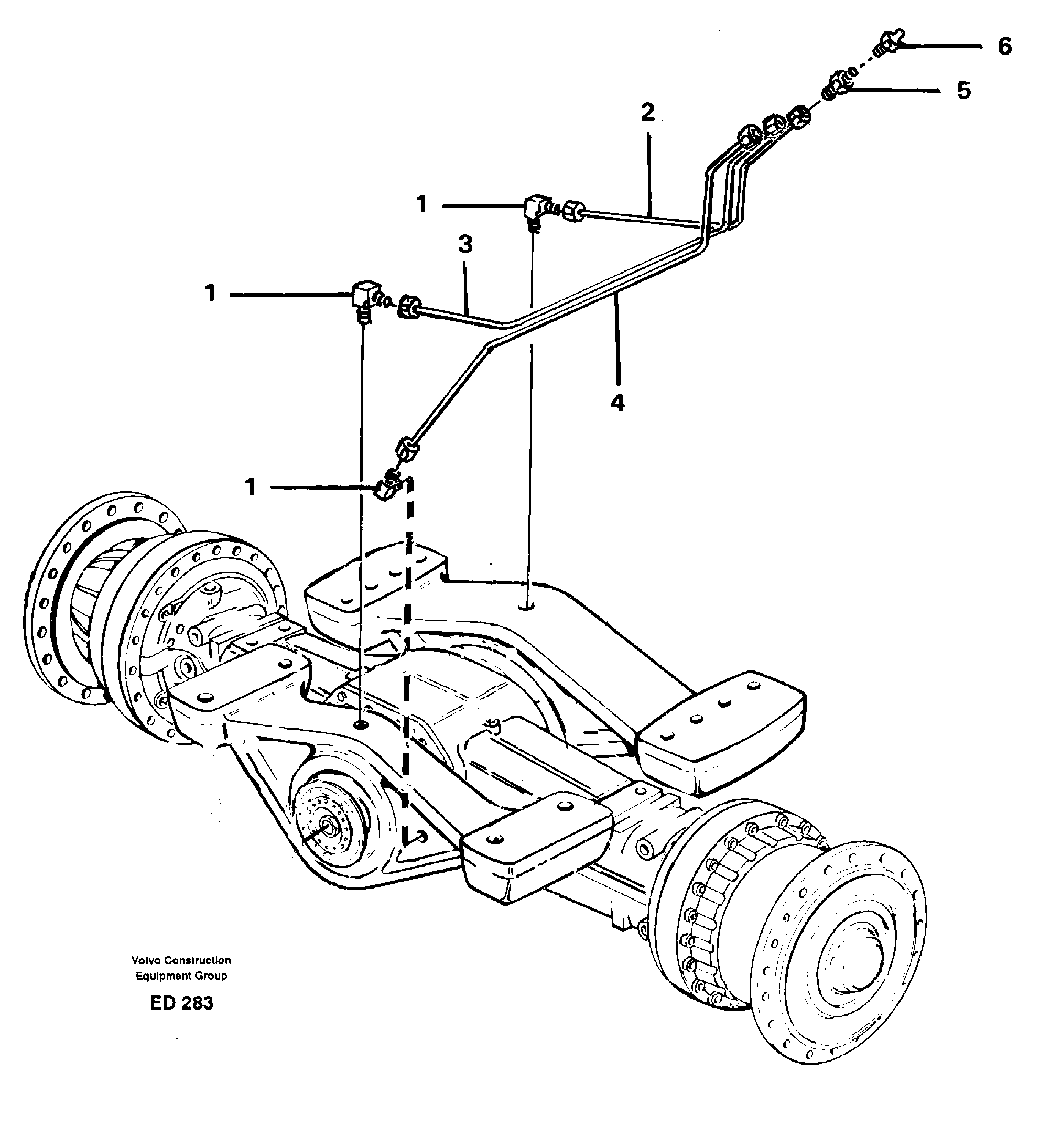 Lubricant lines for planet shaft. — volvo parts diagram