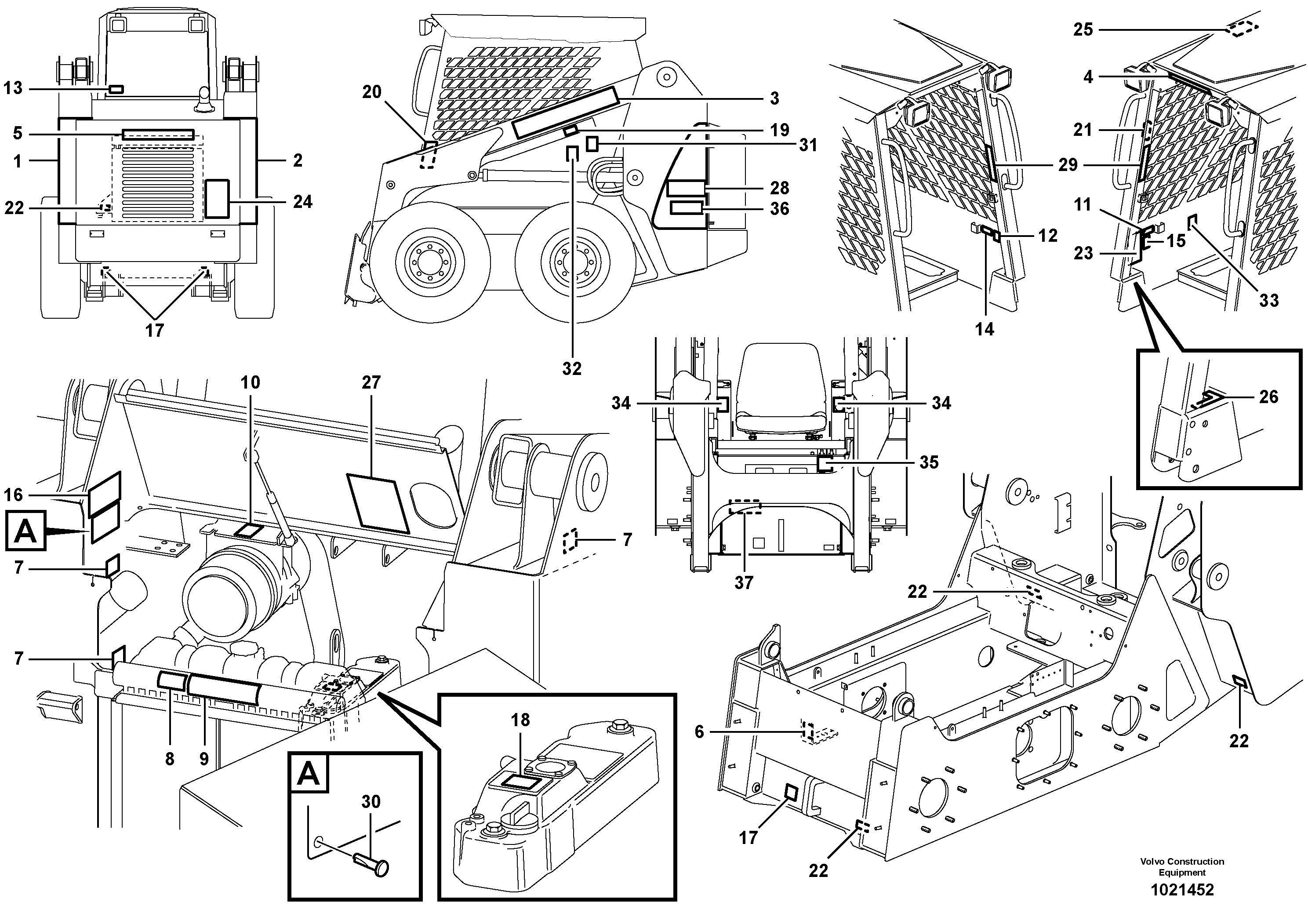 Sign plates and decals — volvo parts diagram