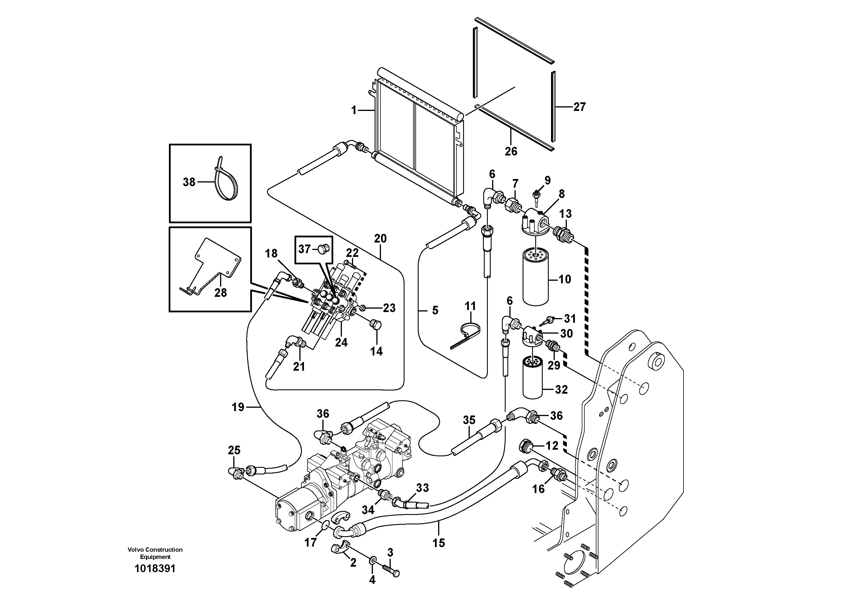 Supply/return and Cooling Circuits  11840235, 11840236 — volvo parts diagram