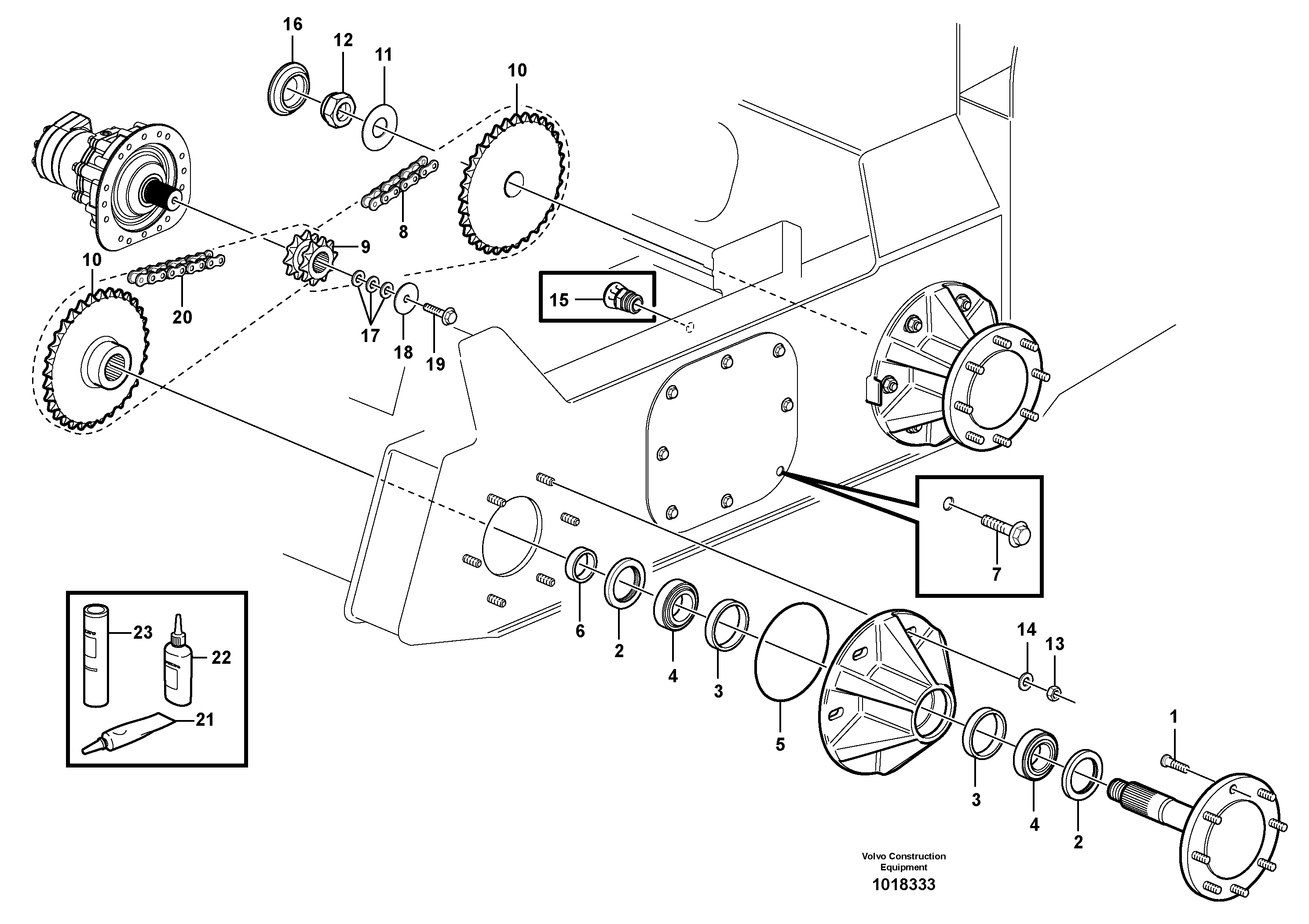 Drivetrain components — volvo parts diagram