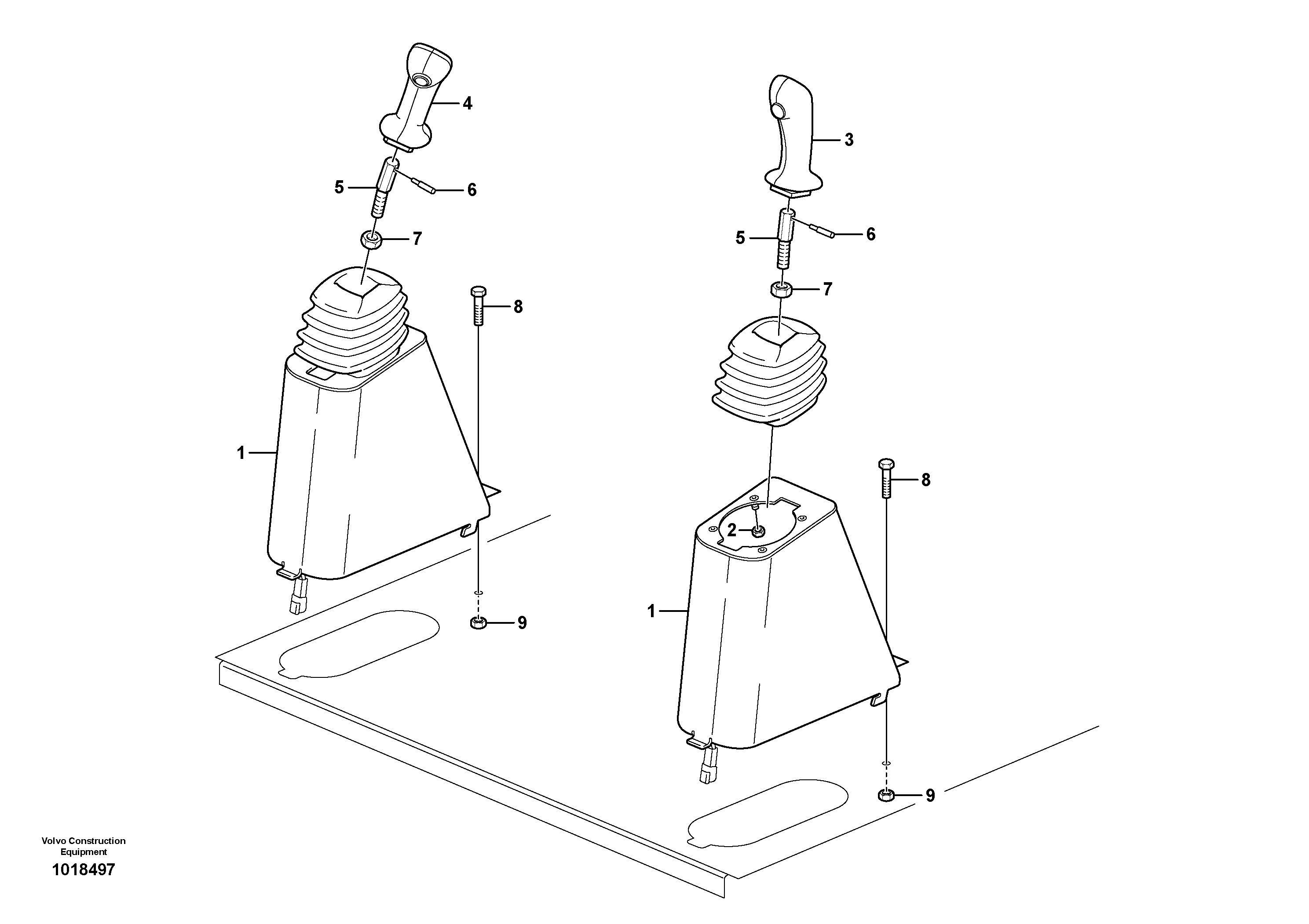 Optional hand controls — volvo parts diagram