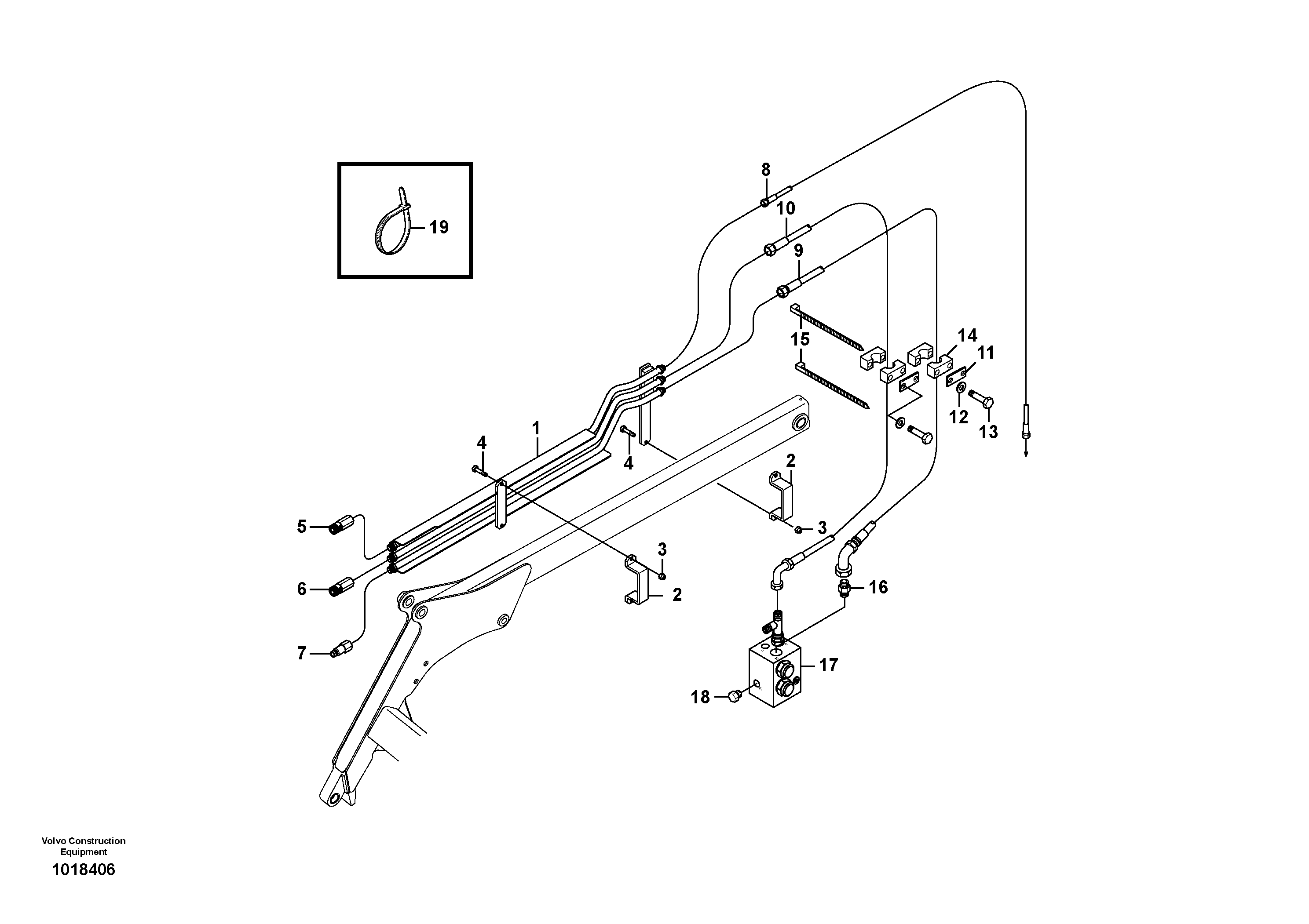 High flow hydraulic circuit  11840237, 11840238 — volvo parts diagram