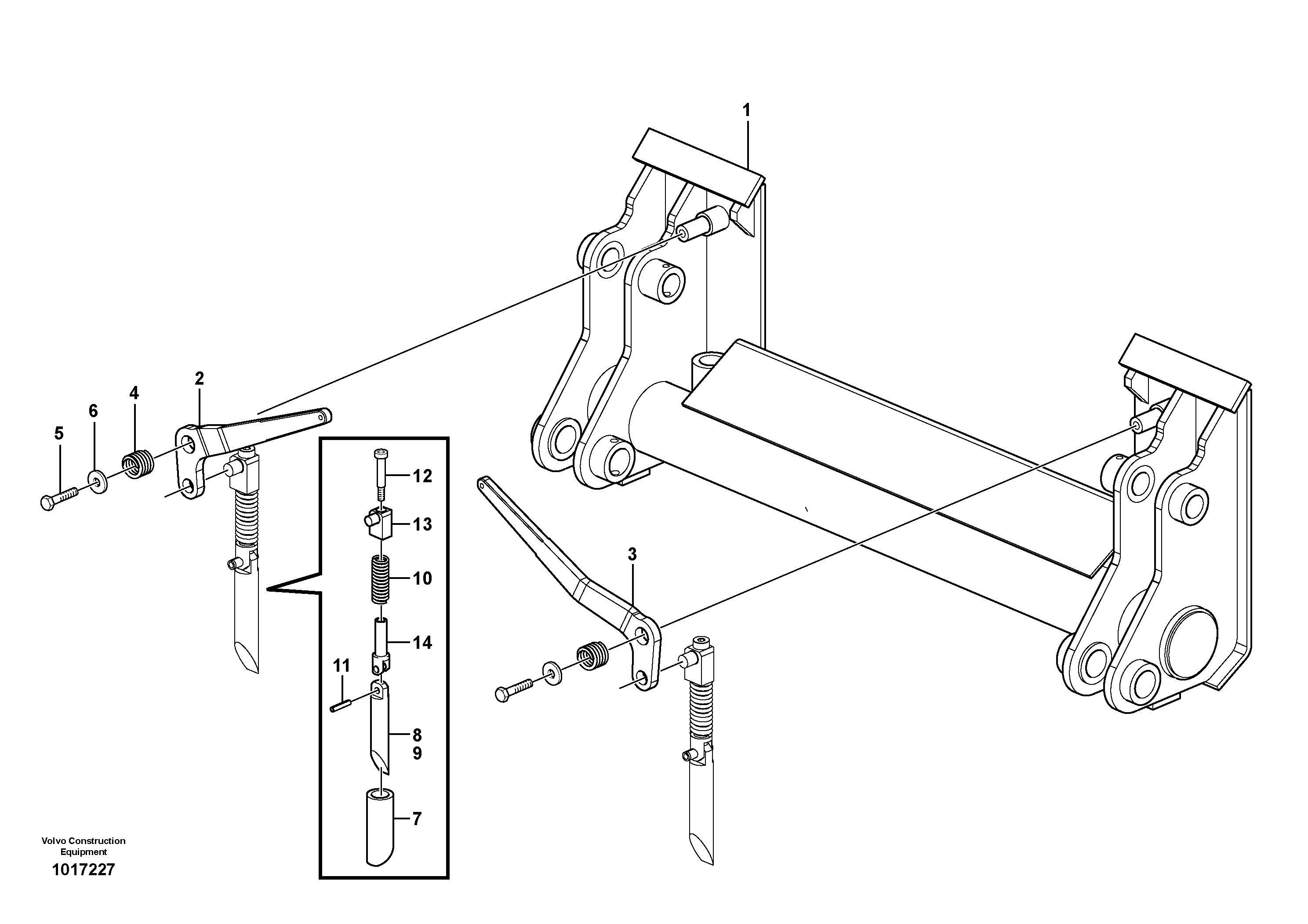 Quick attach group — volvo parts diagram