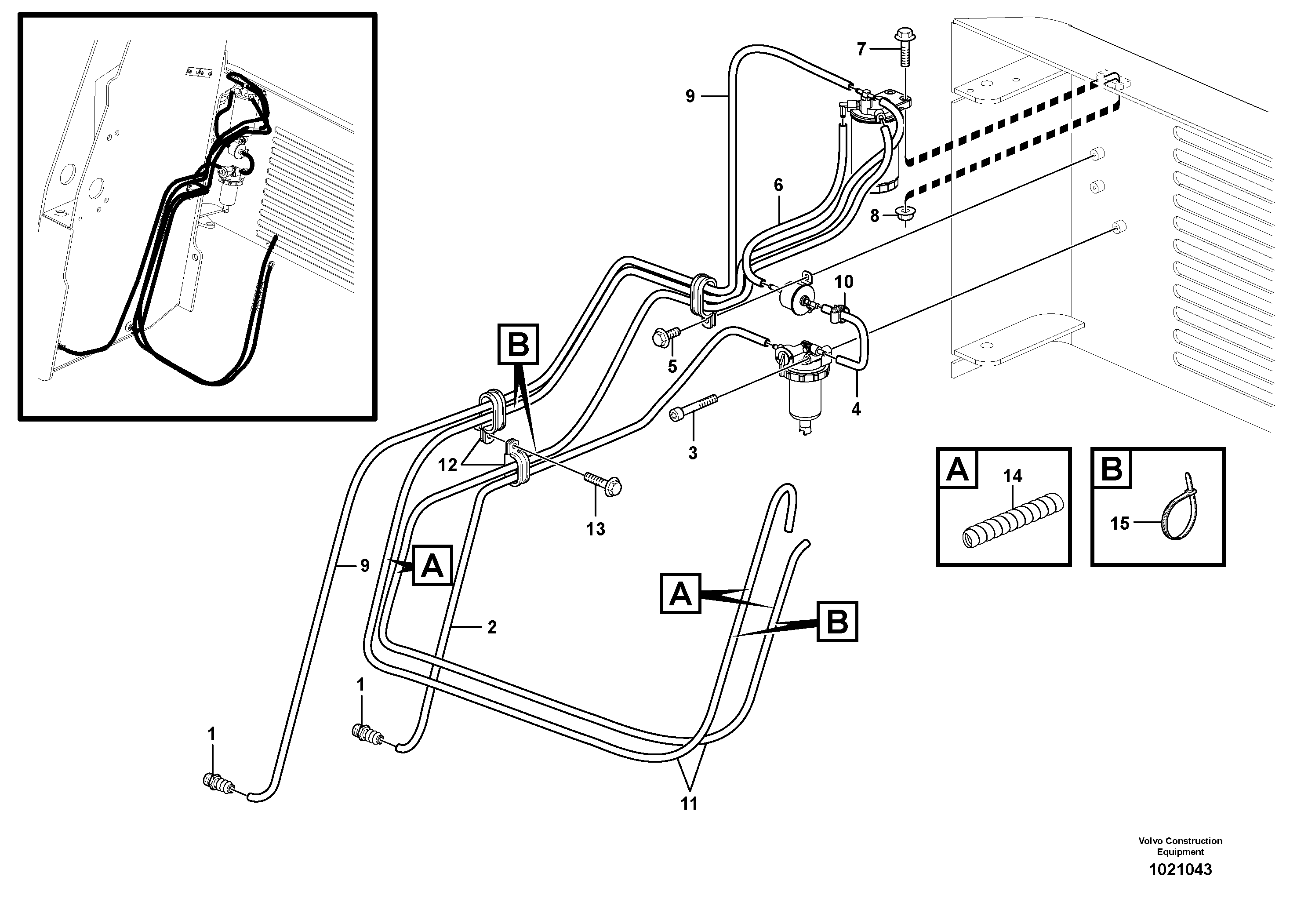 Fuel system — volvo parts diagram