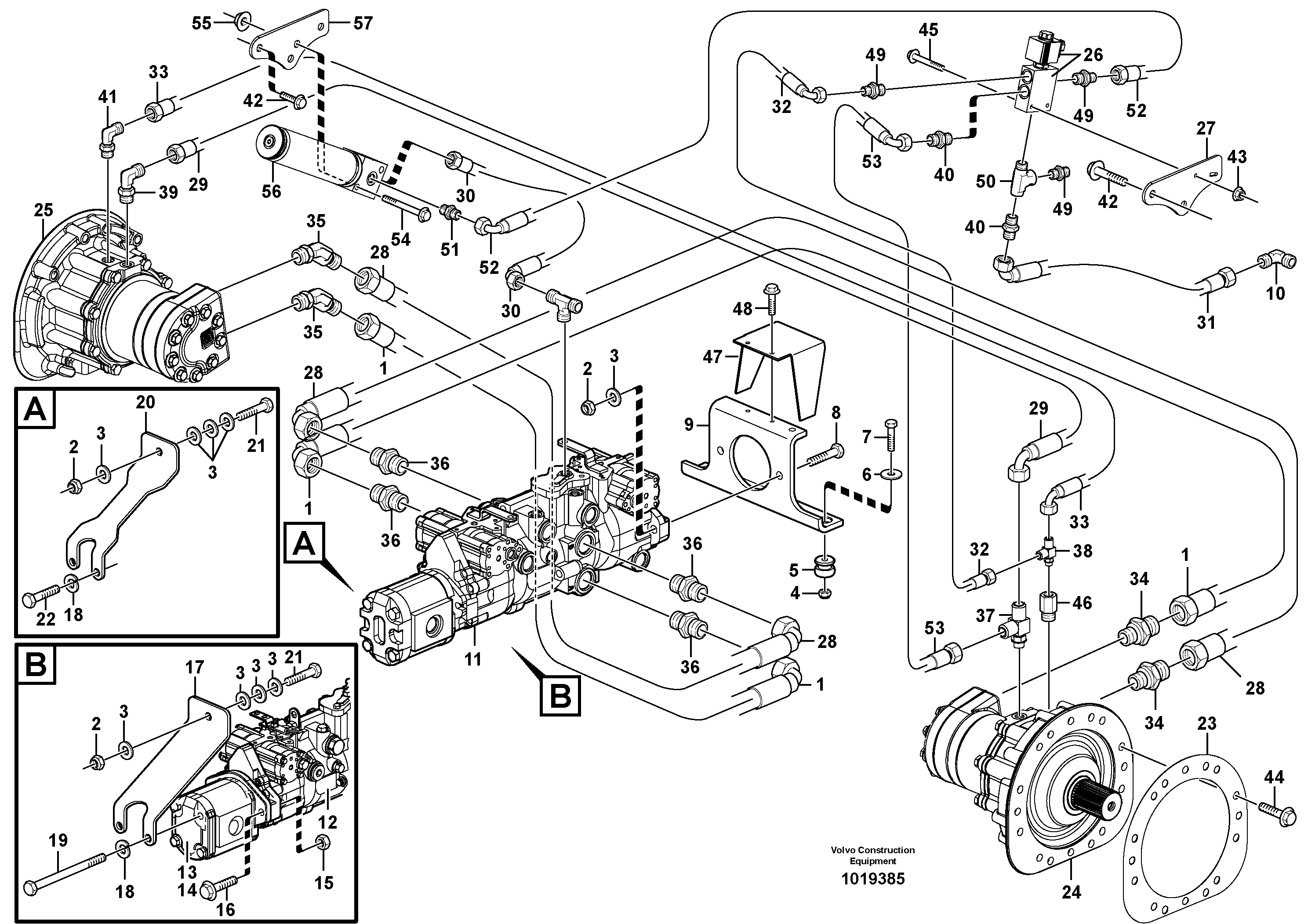 Hydraulic system Transport — volvo parts diagram