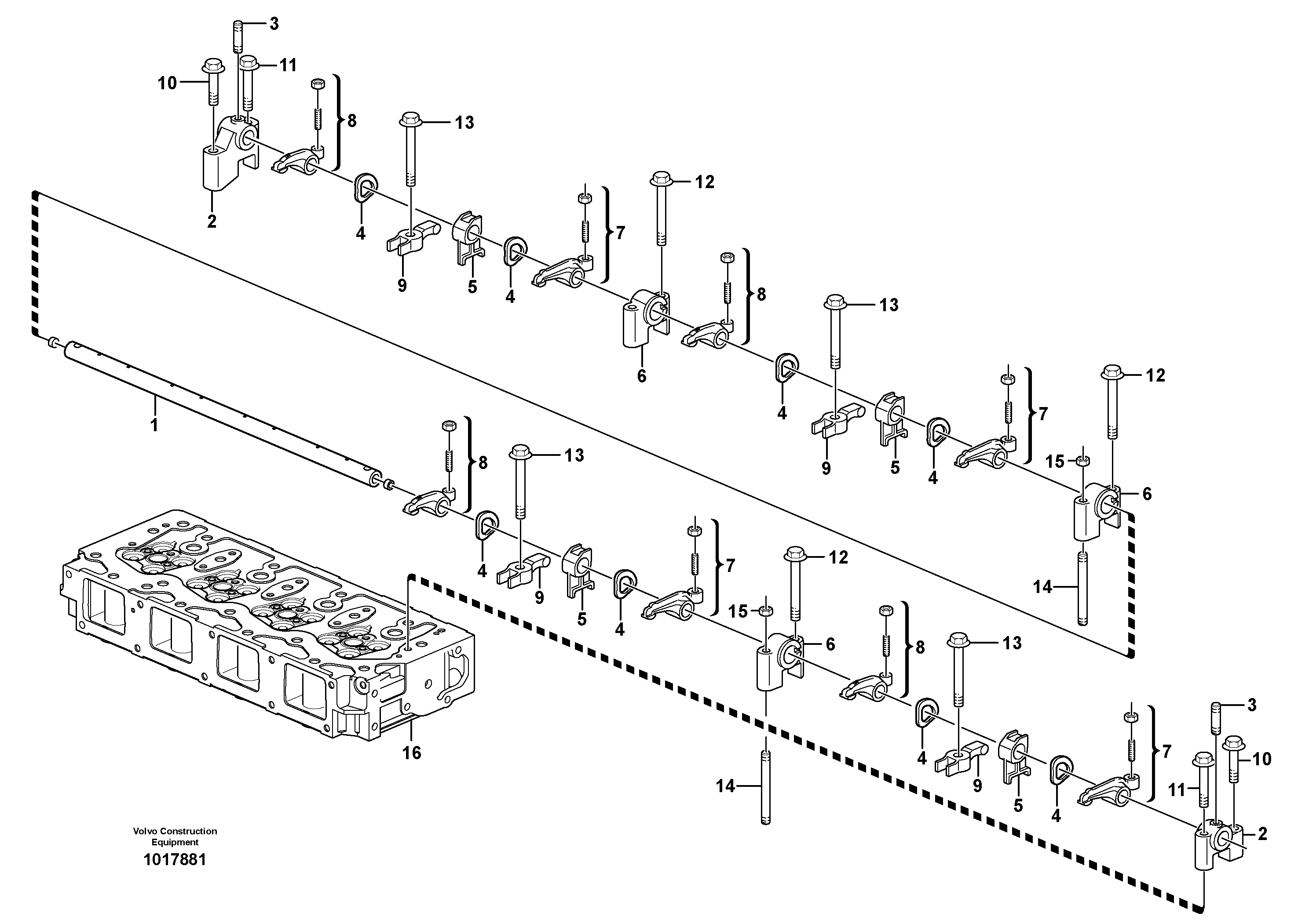 Valve mechanism — volvo parts diagram