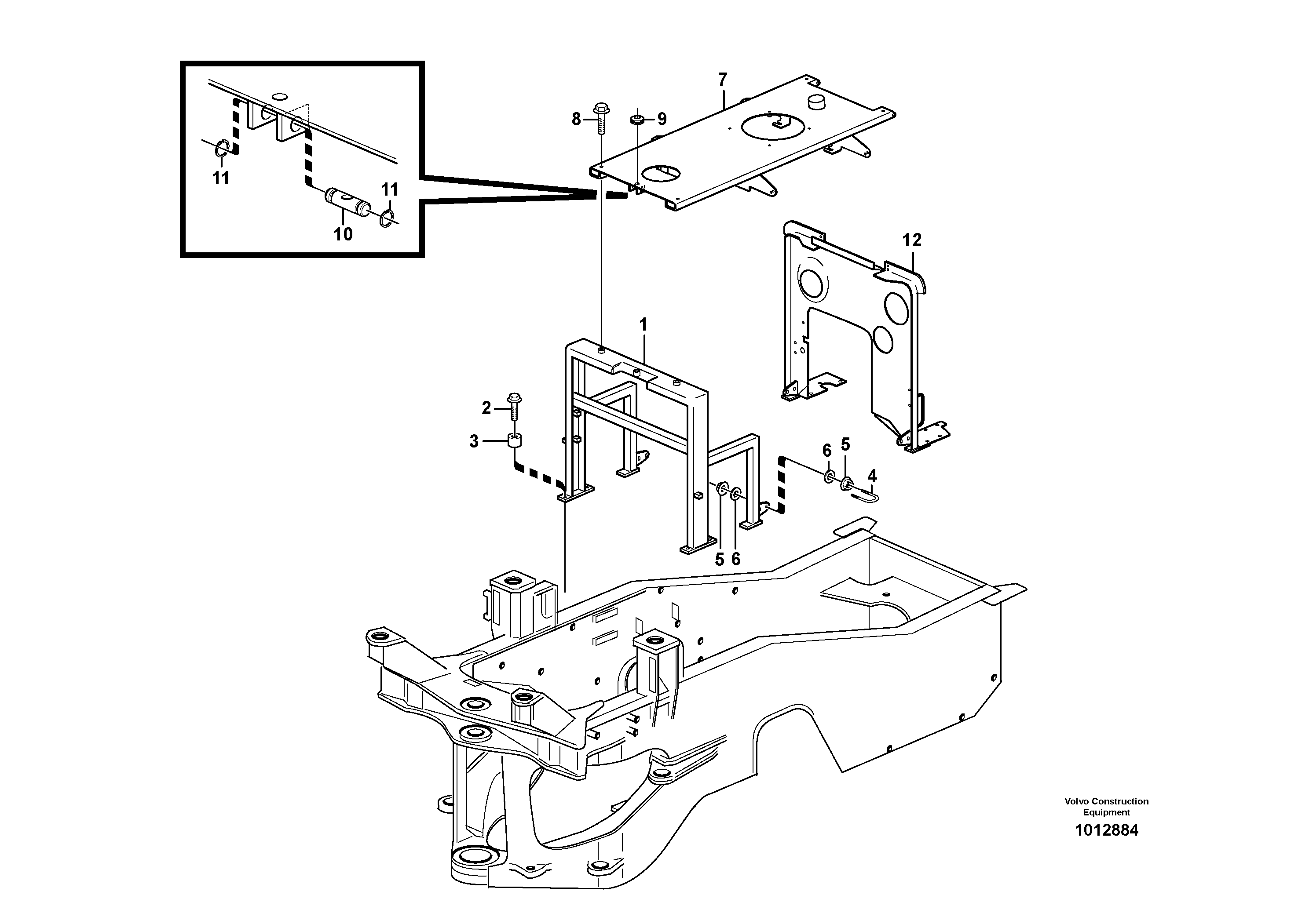 Engine hood — volvo parts diagram