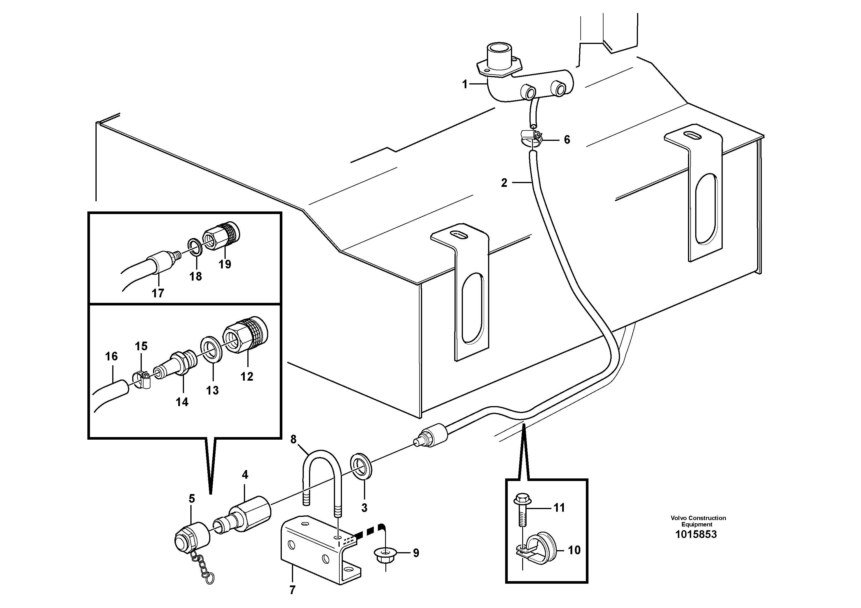 Coolant drainage — volvo parts diagram