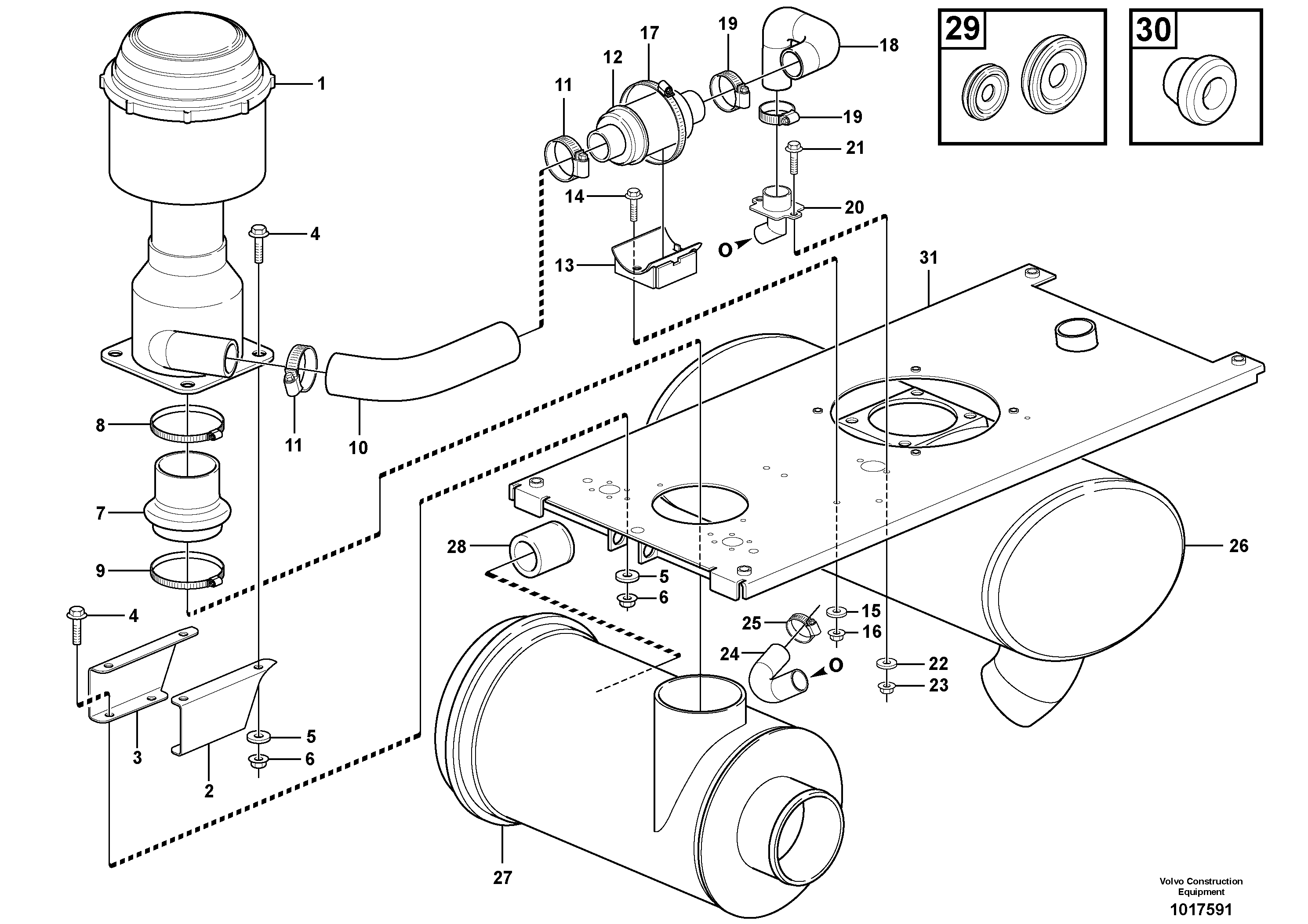 Pre-cleaner  82254 — volvo parts diagram